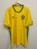 Sweden 2016-17 Home Soccer Jersey (XXL)