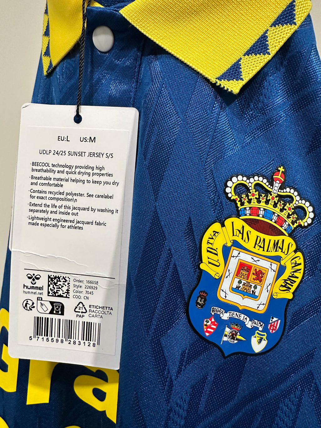 Las Palmas 2024-25 Away Soccer Jersey Moleiro #10 (M) NWT