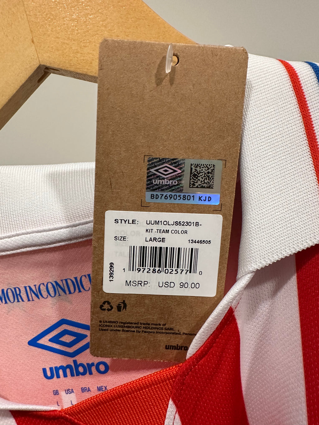 Olimpia 2023-24 Away Soccer Jersey (L) NWT