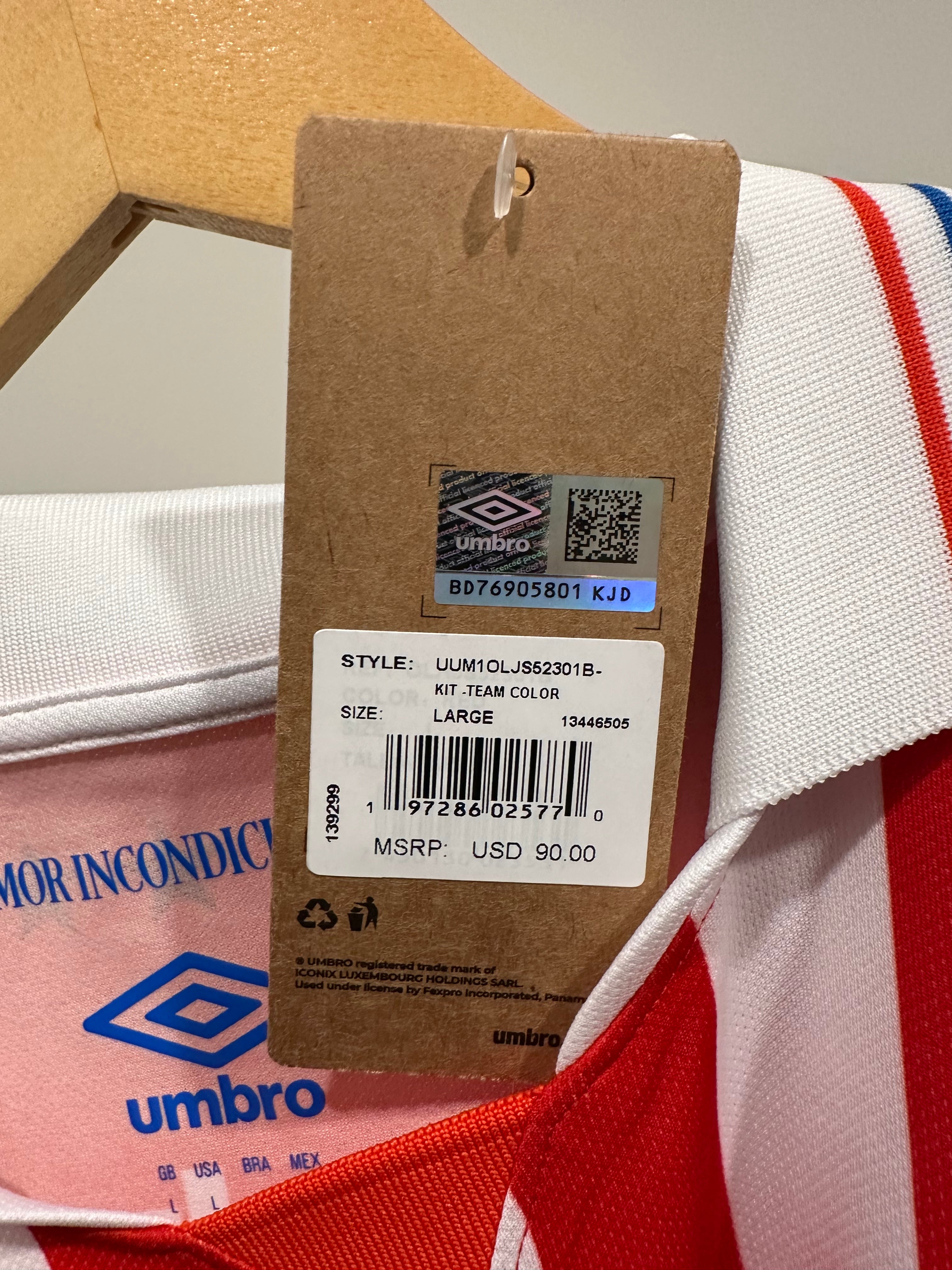 Olimpia 2023-24 Away Soccer Jersey (L) NWT