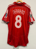 Liverpool 2006-07 Home Soccer Jersey Gerrard #8 UCL Final (XL)