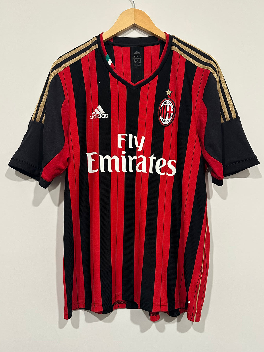 AC Milan 2013-14 Home Soccer Jersey Kaka #22 (L)
