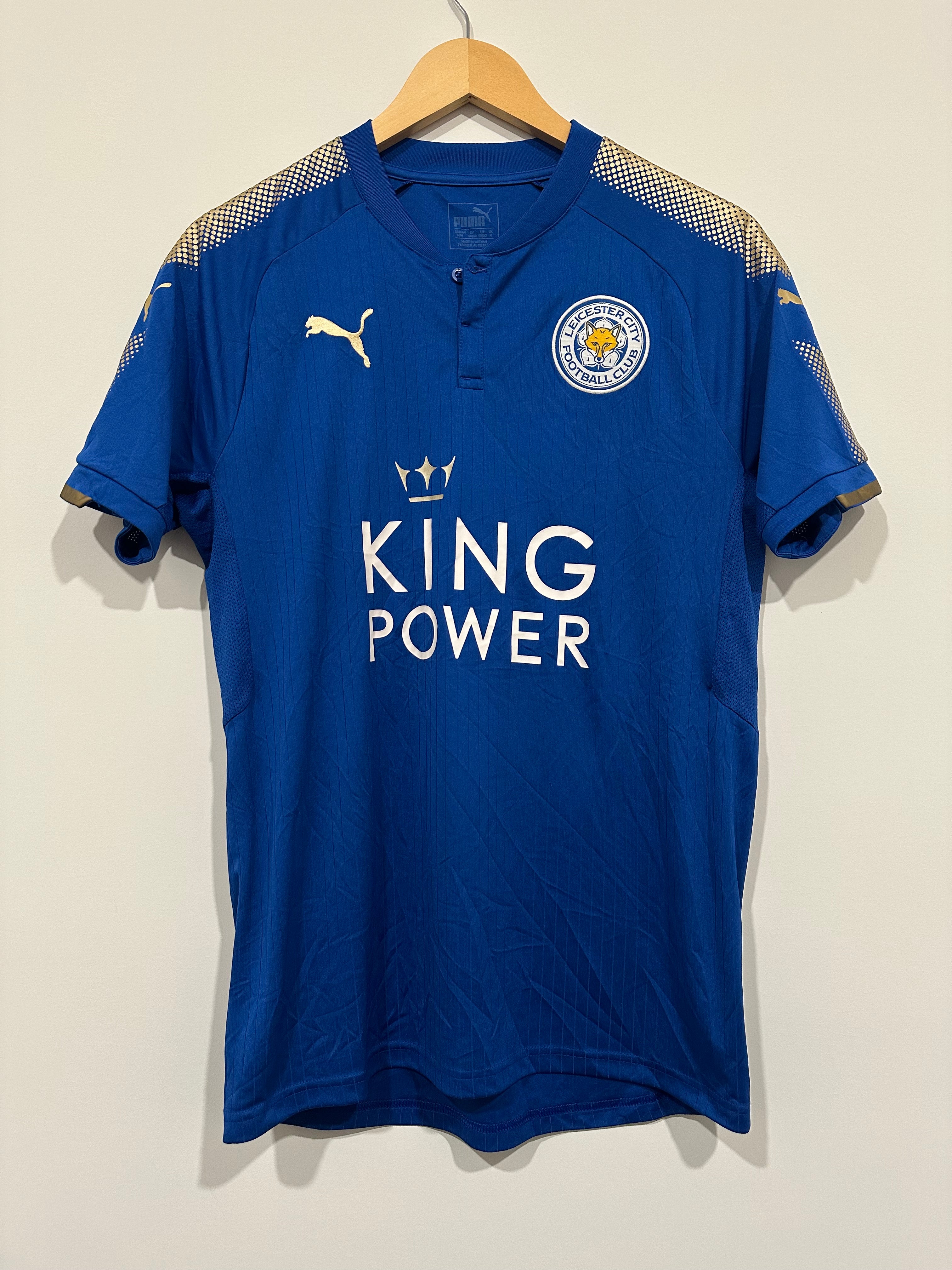Leicester City 2017-18 Home Soccer Jersey (M)