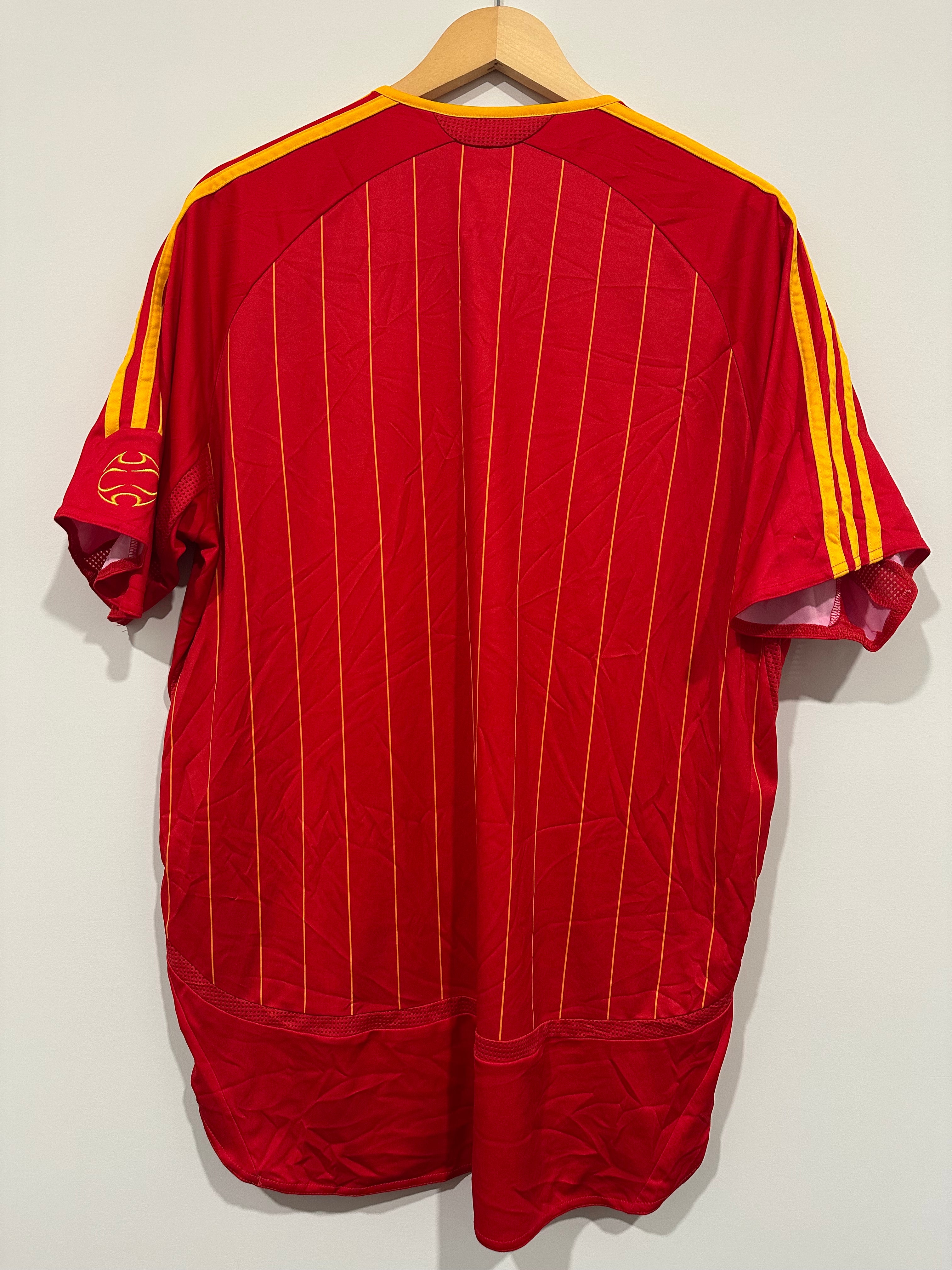 Spain 2006-08 Home Soccer Jersey (L)