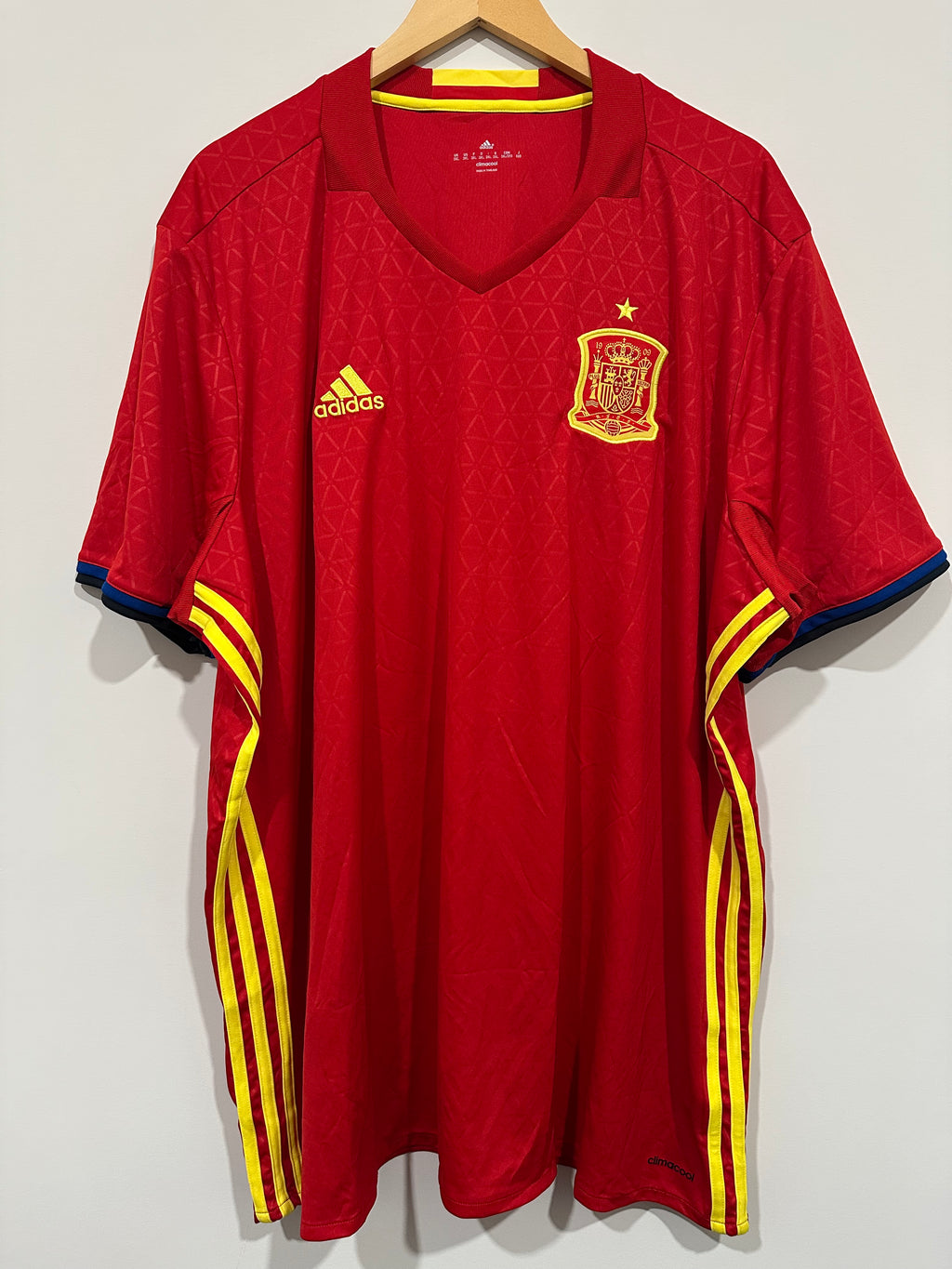 Spain 2016 Home Soccer Jersey (3XL)