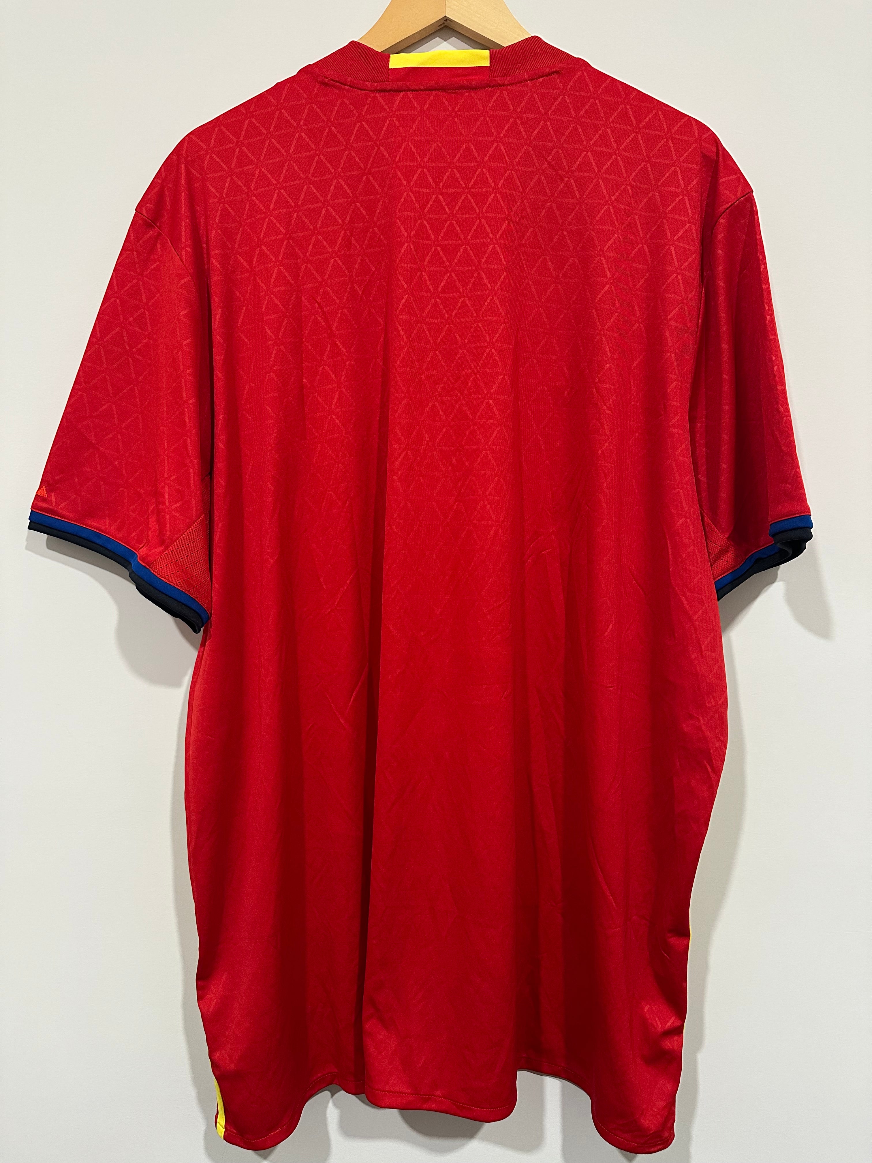 Spain 2016 Home Soccer Jersey (3XL)