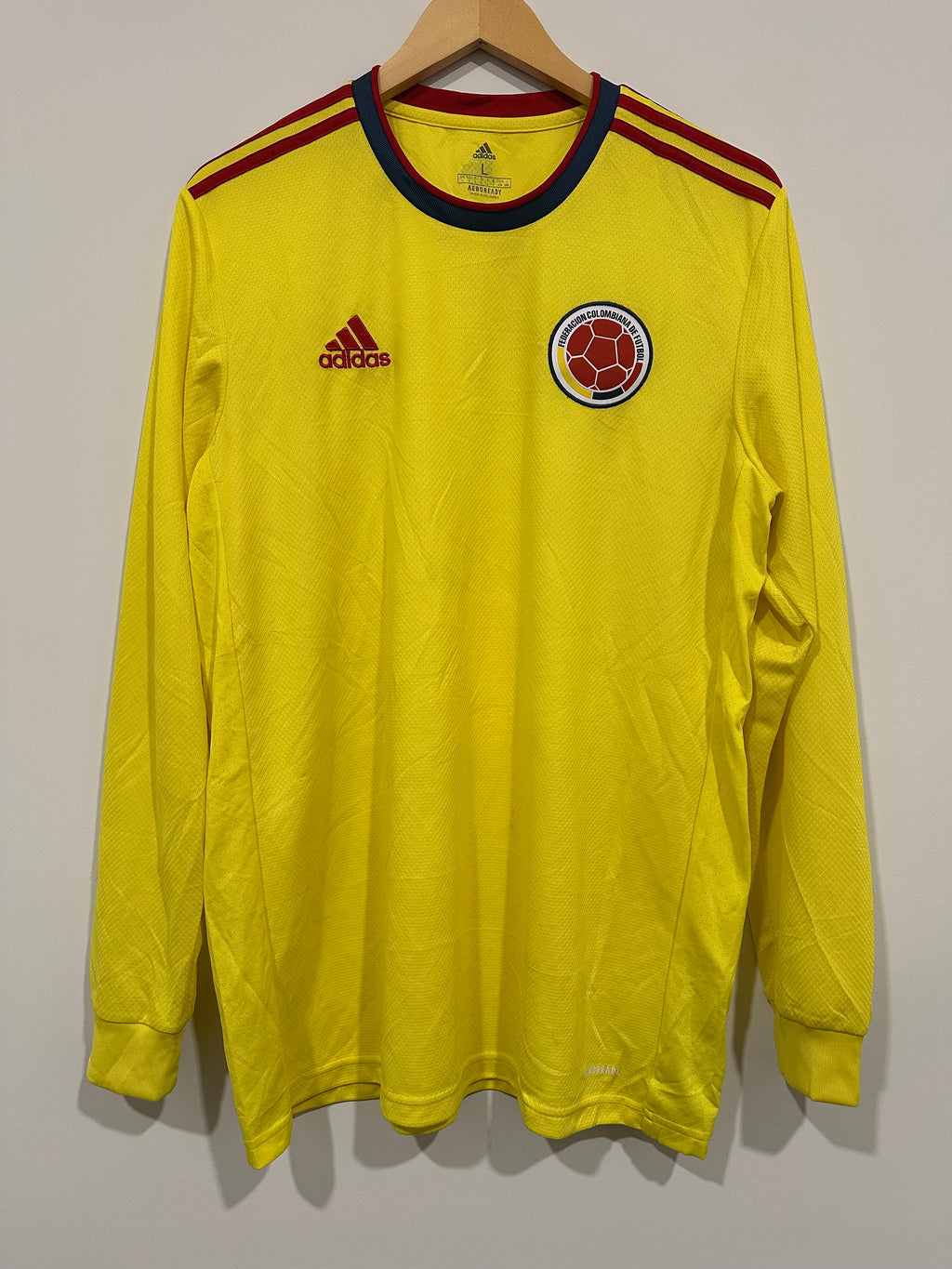 Colombia 2018 Home Soccer Jersey Long Sleeve (L)