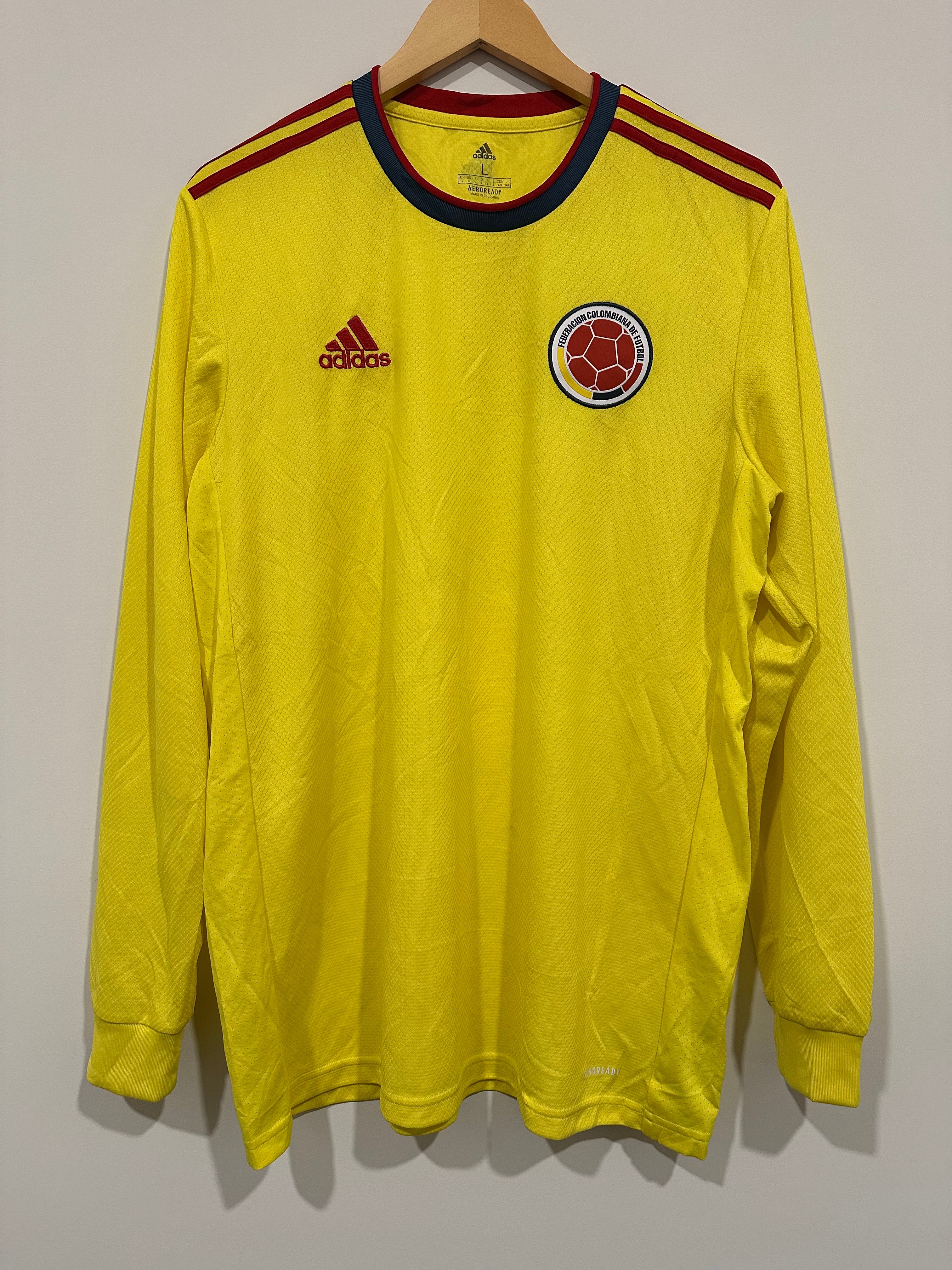 Colombia 2018 Home Soccer Jersey Long Sleeve (L)