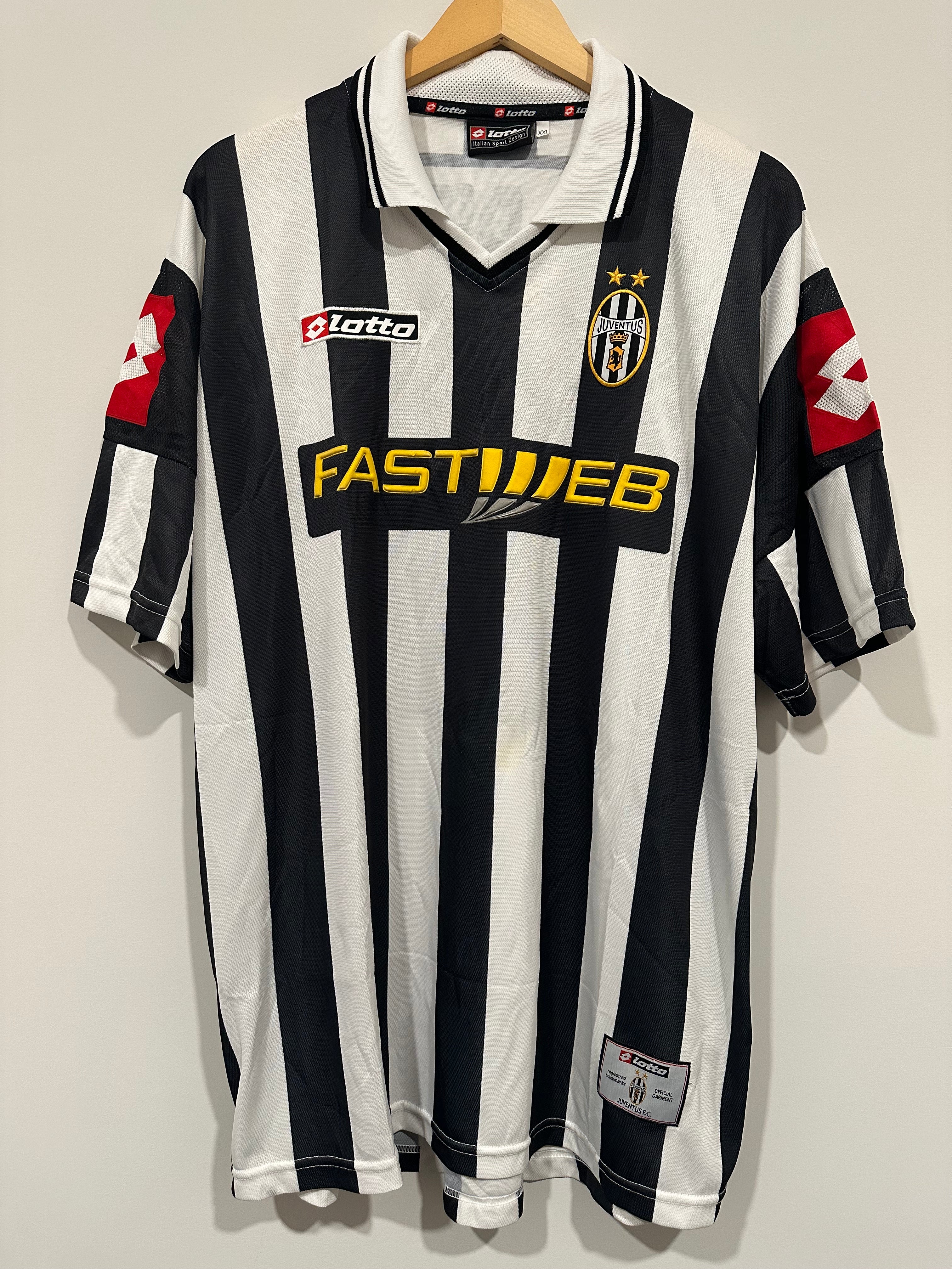 Juventus 2001-02 Home Soccer Jersey Del Piero #10 (XXL)