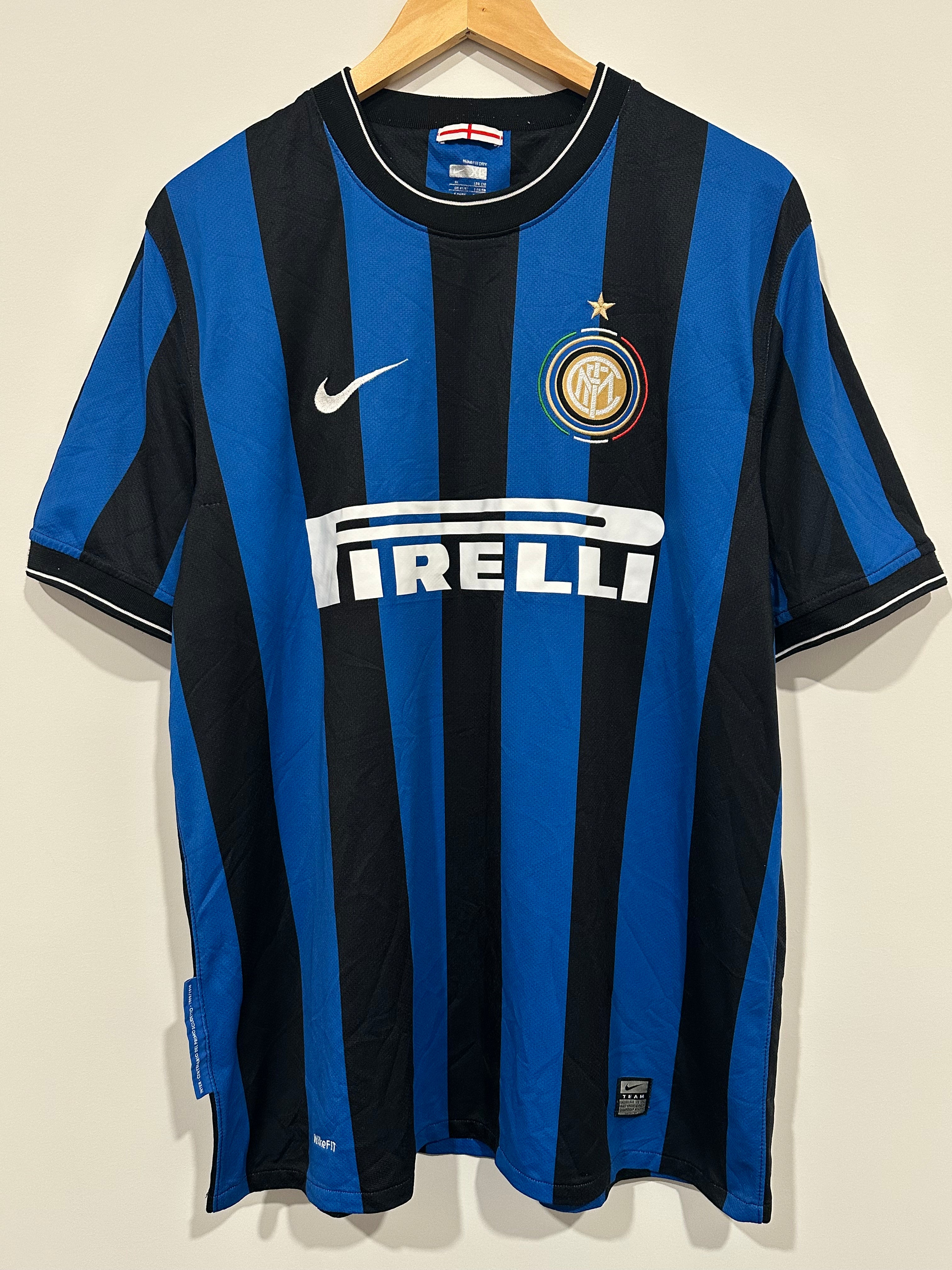 Inter Milan 2009-10 Home Soccer Jersey (XL)