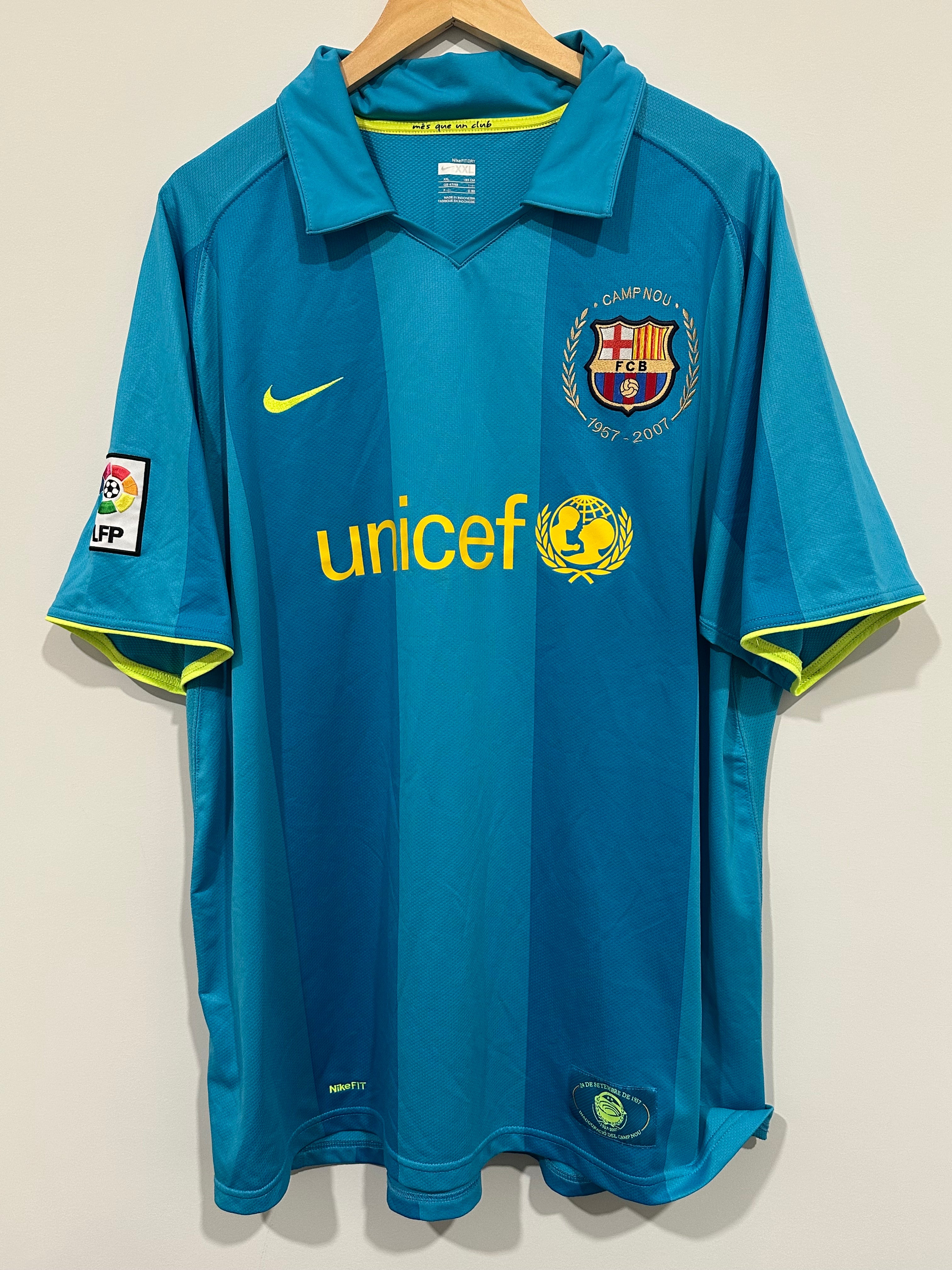 FC Barcelona 2007-08 Away Soccer Jersey (2XL)