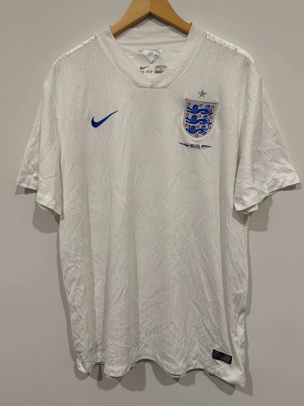 England 2014-15 Home Soccer Jersey "Brazil" (XL)