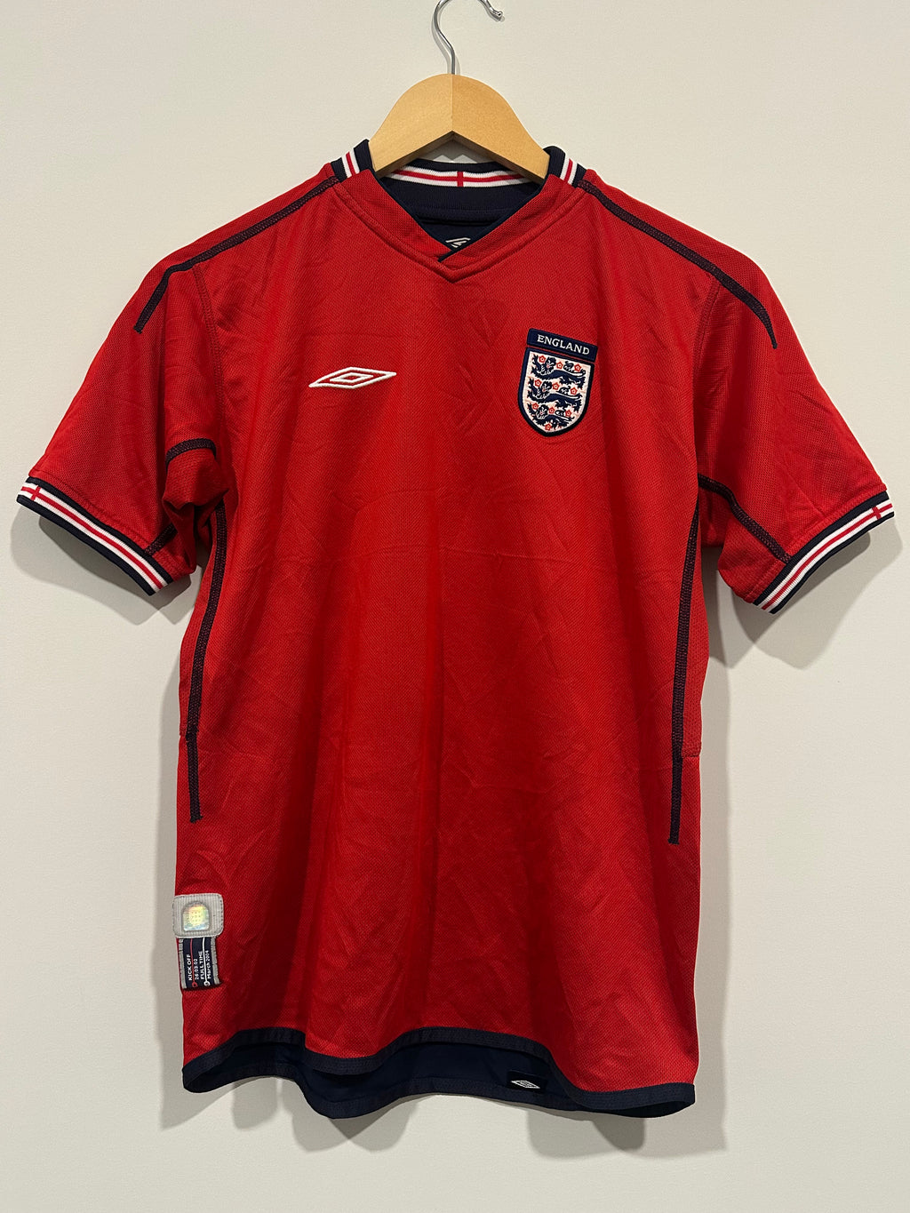 England 2002-04 Away Soccer Jersey (YL)