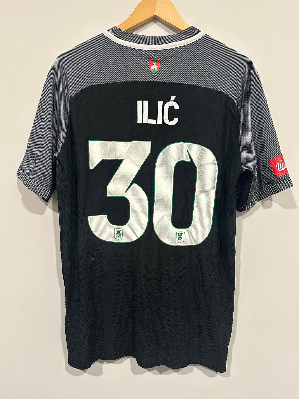 Olimpija Ljubljana 2017-18 Third Soccer Jersey Branko Ilić #30 Authentic Version (L)