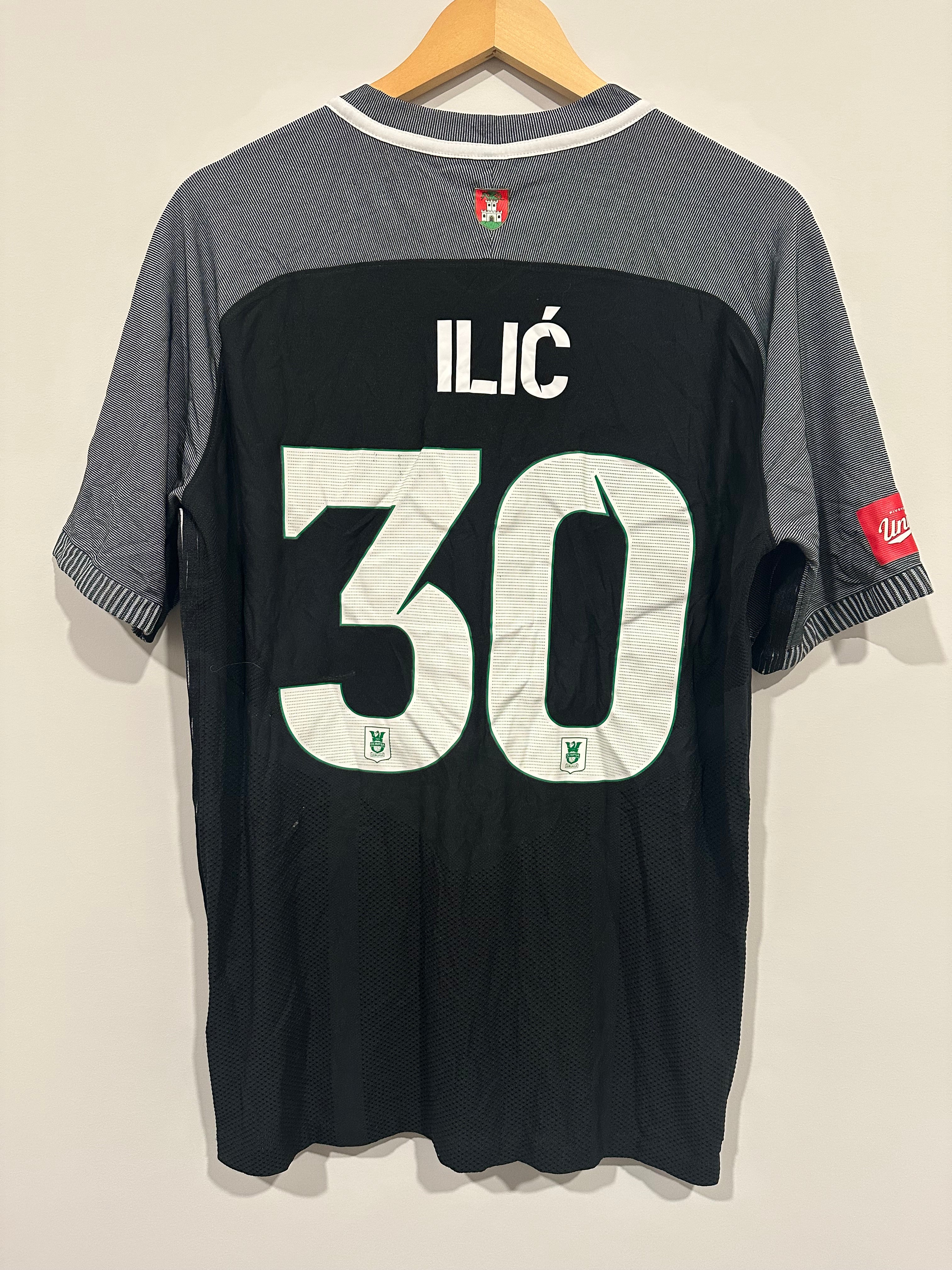 Olimpija Ljubljana 2017-18 Third Soccer Jersey Branko Ilić #30 Authentic Version (L)
