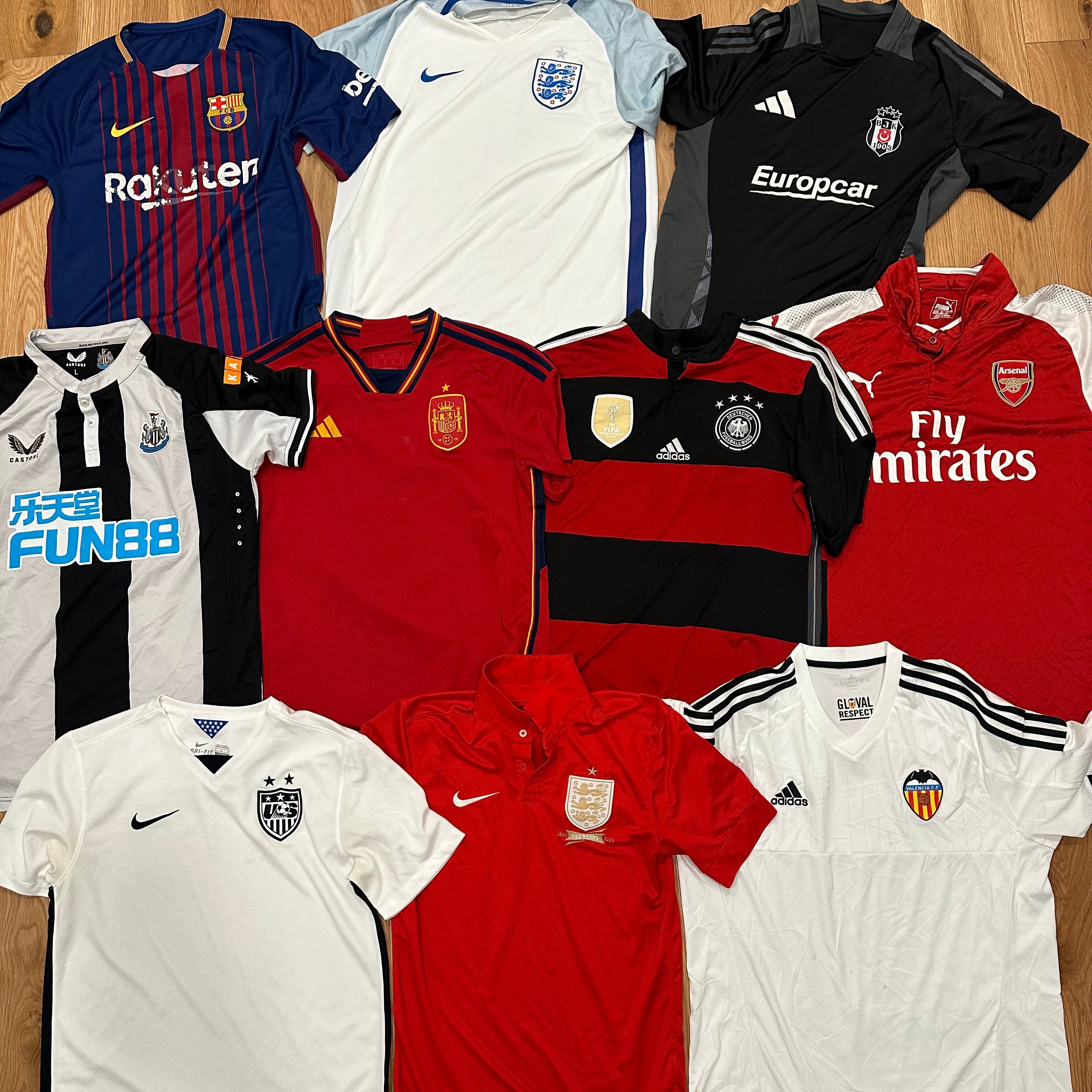 Bundle of 10 Soccer Jerseys (Grade A/B Mix)