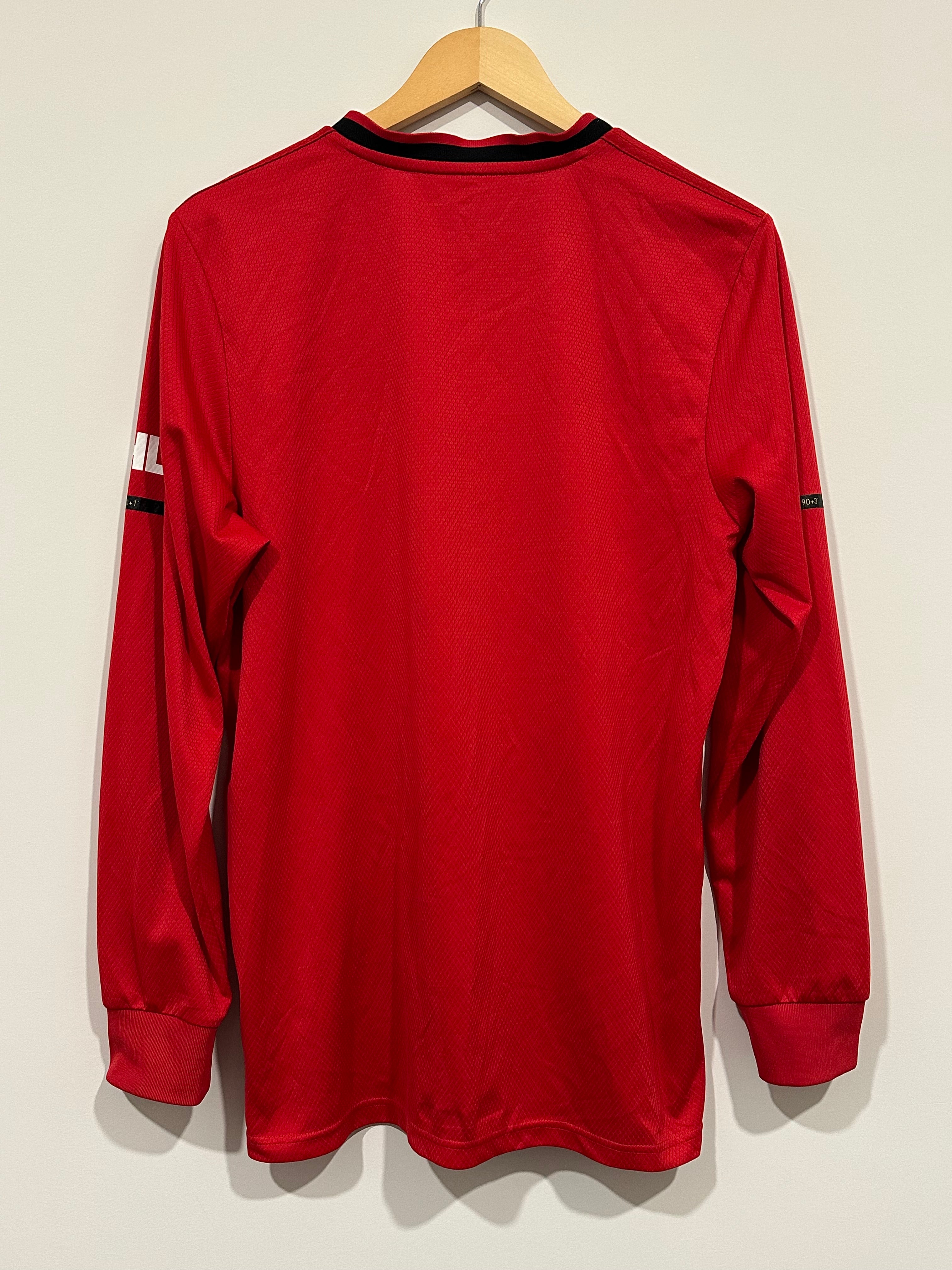 Manchester United 2019-20 Home Long Sleeve Soccer Jersey (L)
