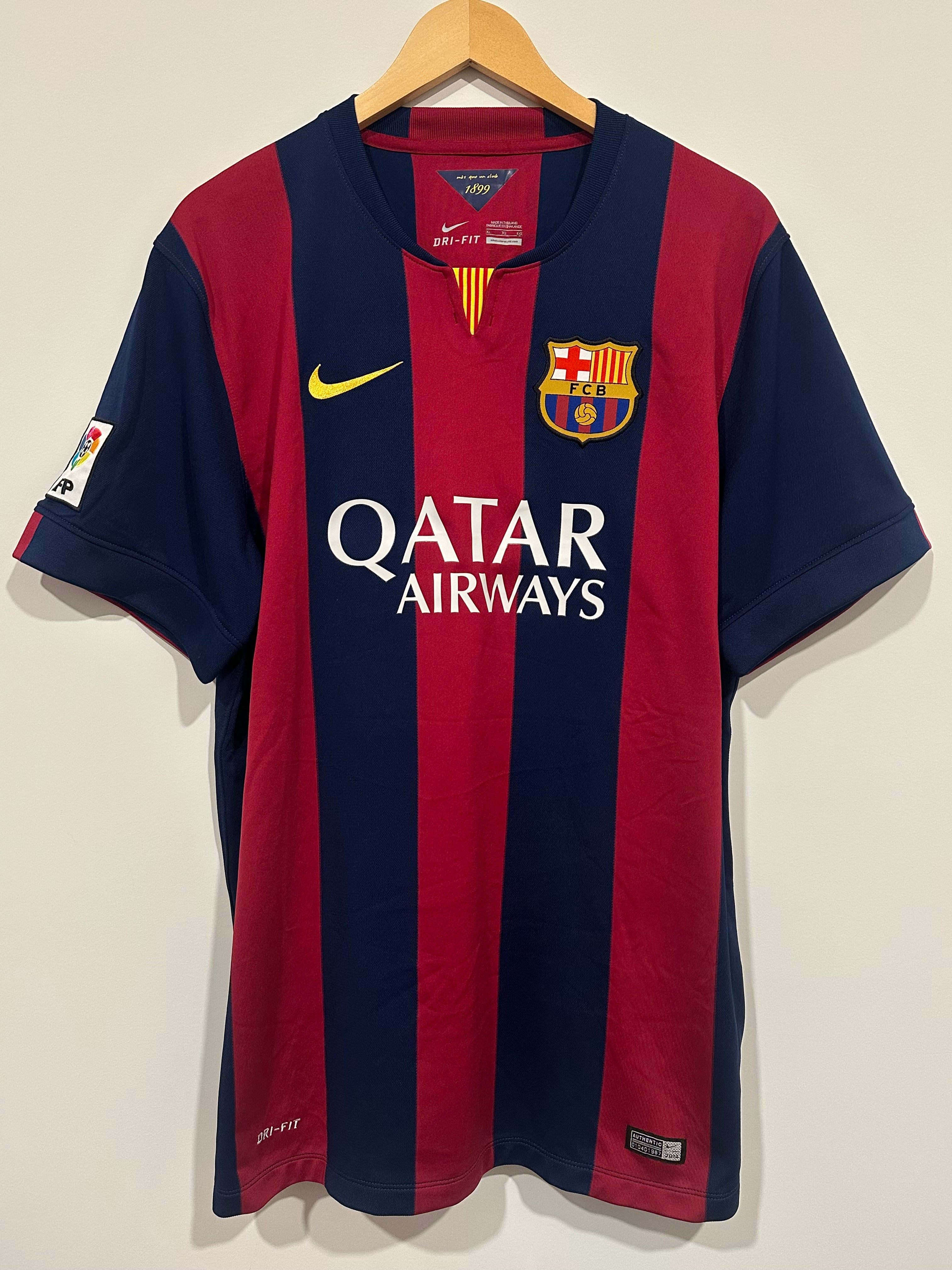 FC Barcelona 2014-15 Home Soccer Jersey Messi #10 (XL)