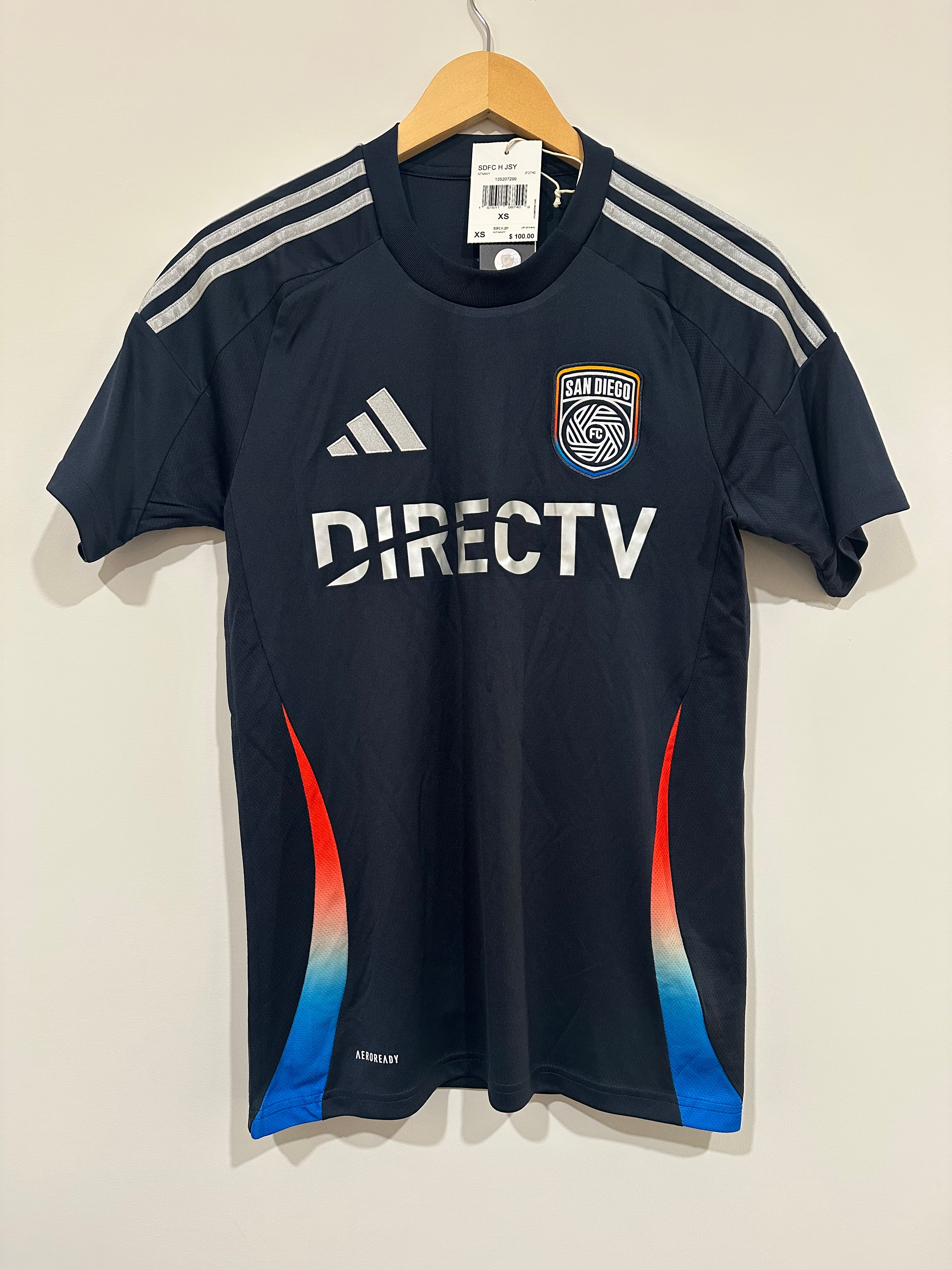 San Diego FC 2025-26 Home Soccer Jersey (XS) NWT