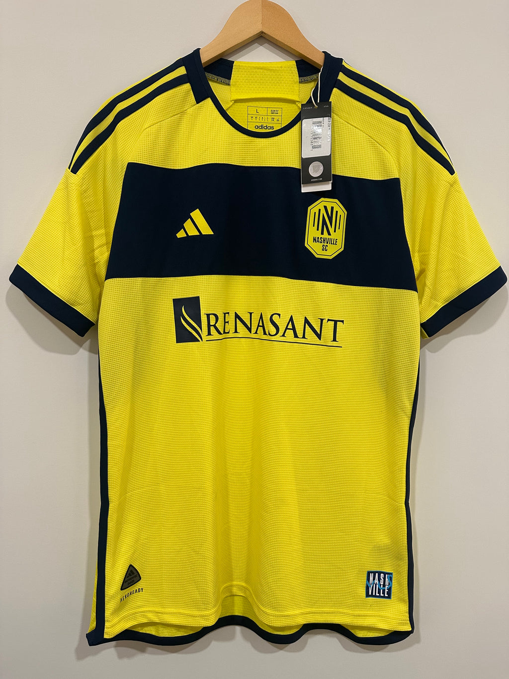 Nashville SC 2024-25 Home Soccer Jersey Authentic Version (L) NWT