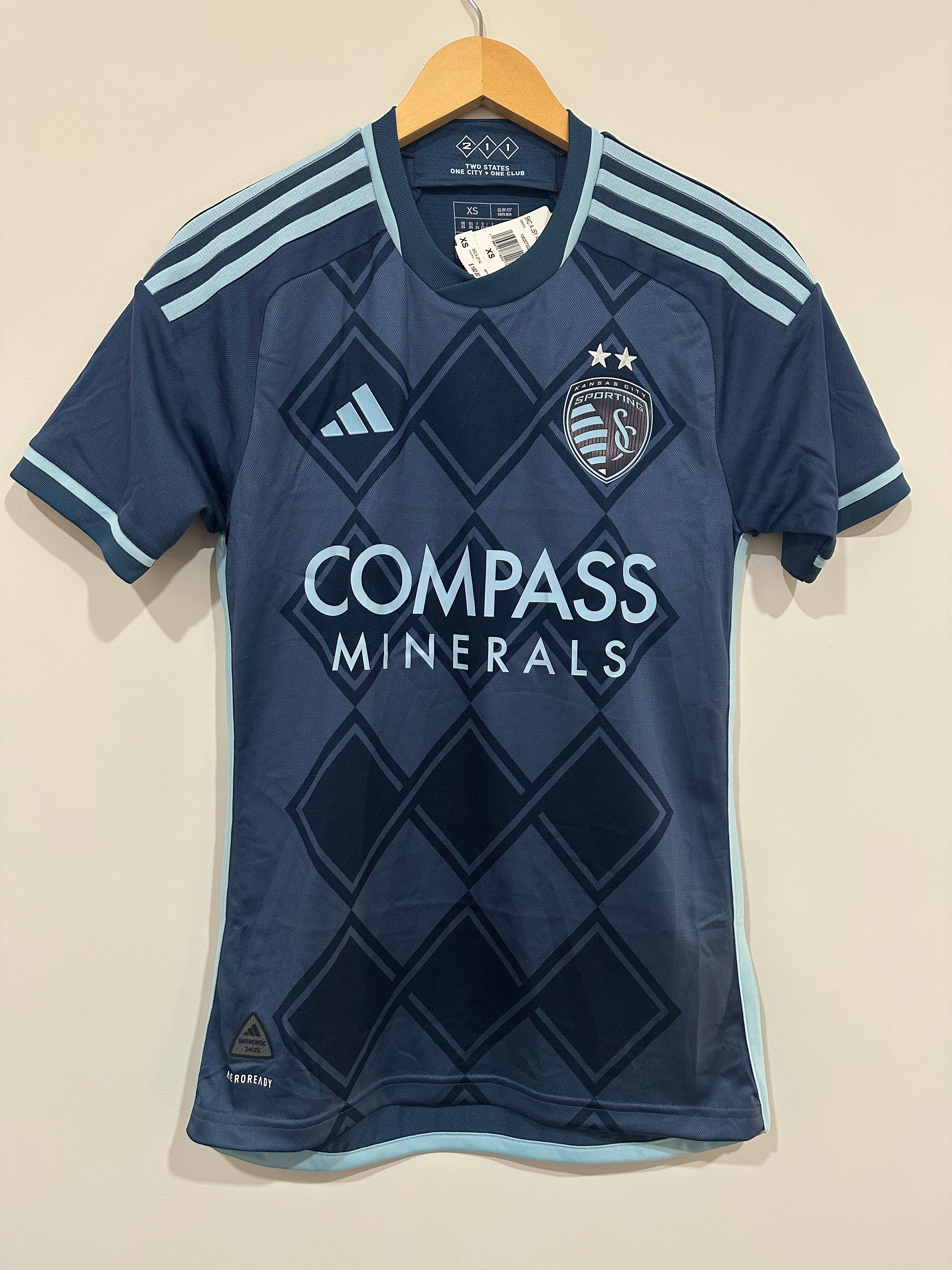 Sporting Kansas City 2024-25 Away Soccer Jersey Authentic Version (XS) NWT