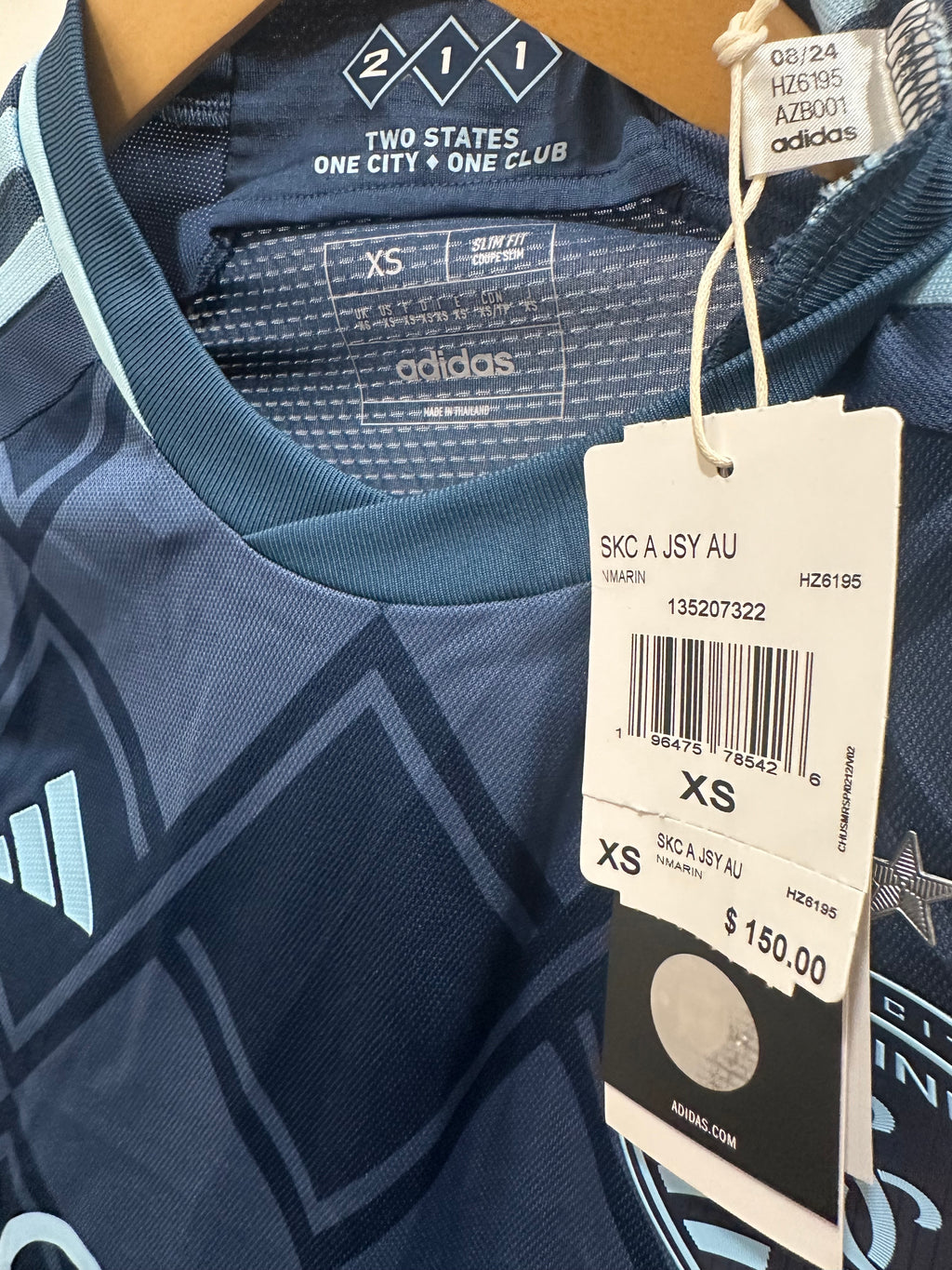 Sporting Kansas City 2024-25 Away Soccer Jersey Authentic Version (XS) NWT