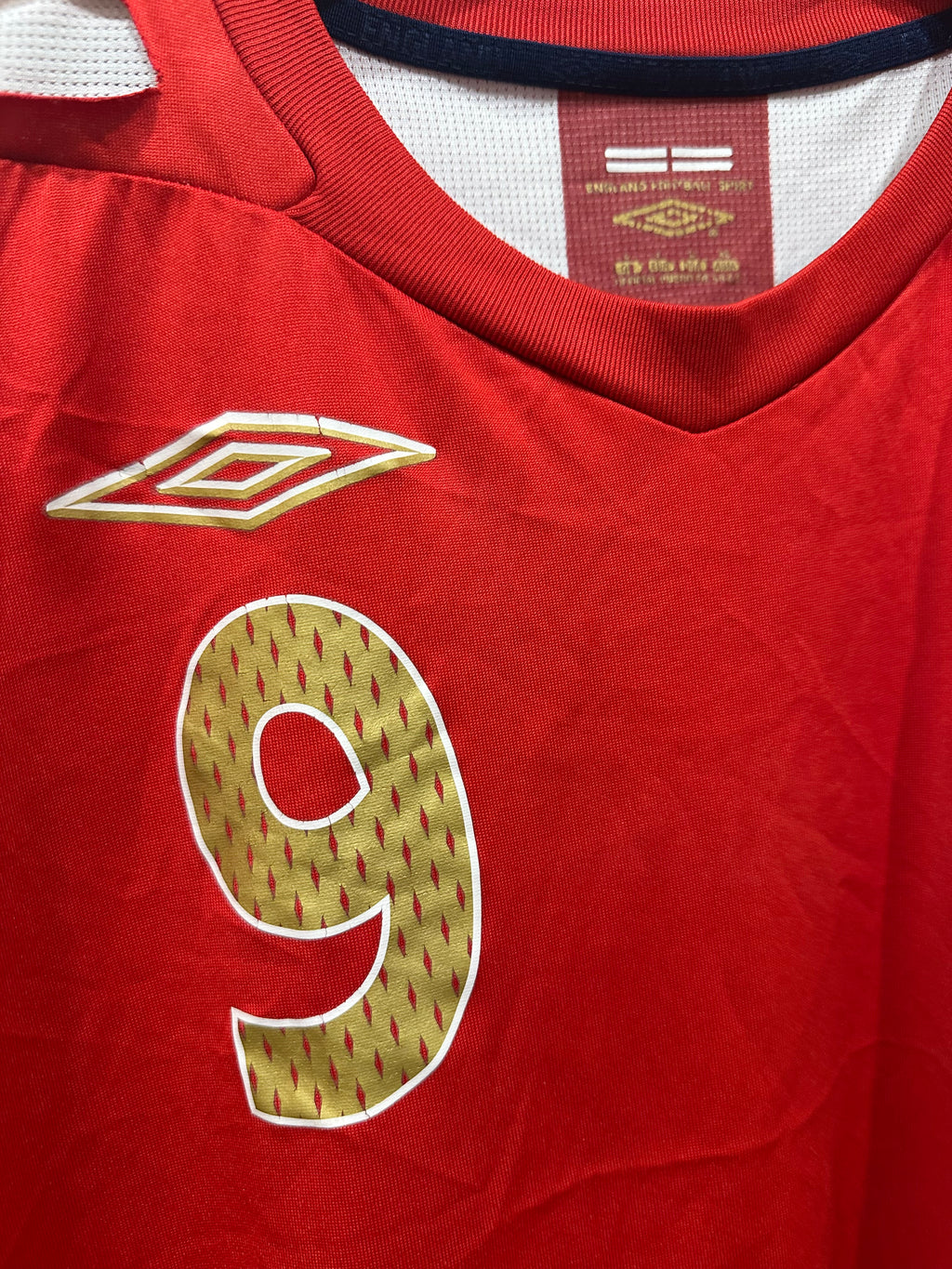 England 2006-08 Away Soccer Jersey Rooney #9 (L)