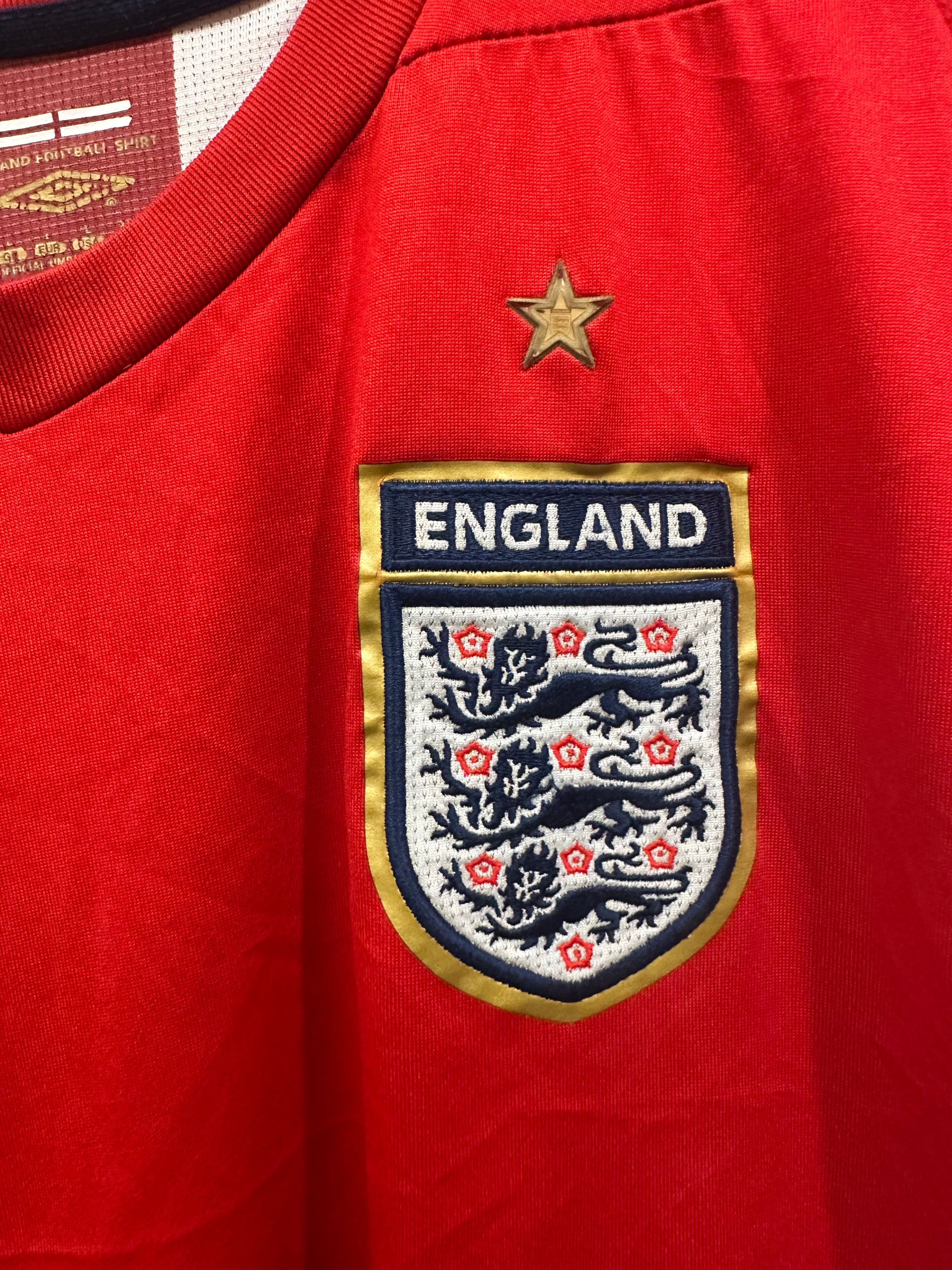 England 2006-08 Away Soccer Jersey Rooney #9 (L)