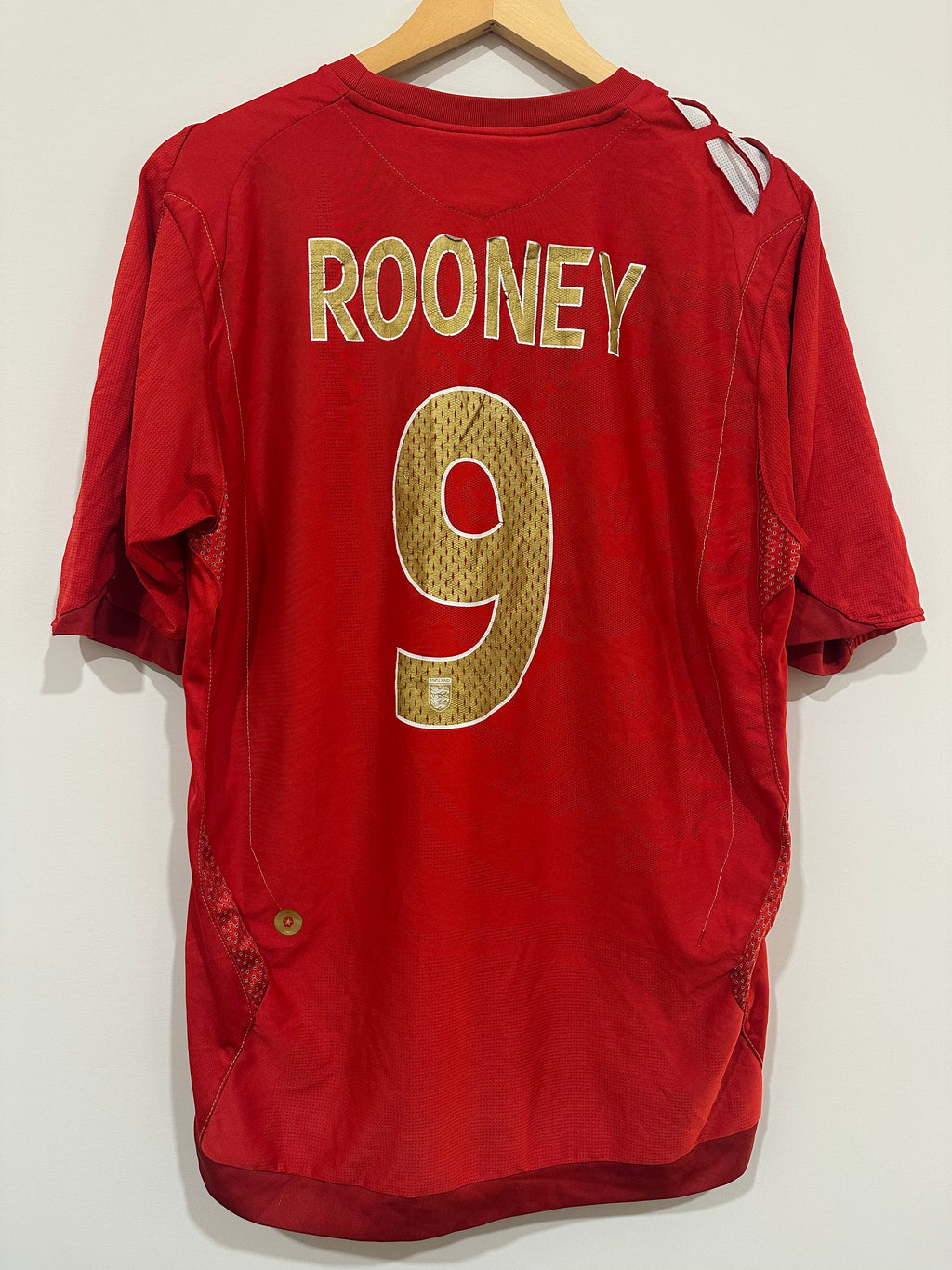 England 2006-08 Away Soccer Jersey Rooney #9 (L)