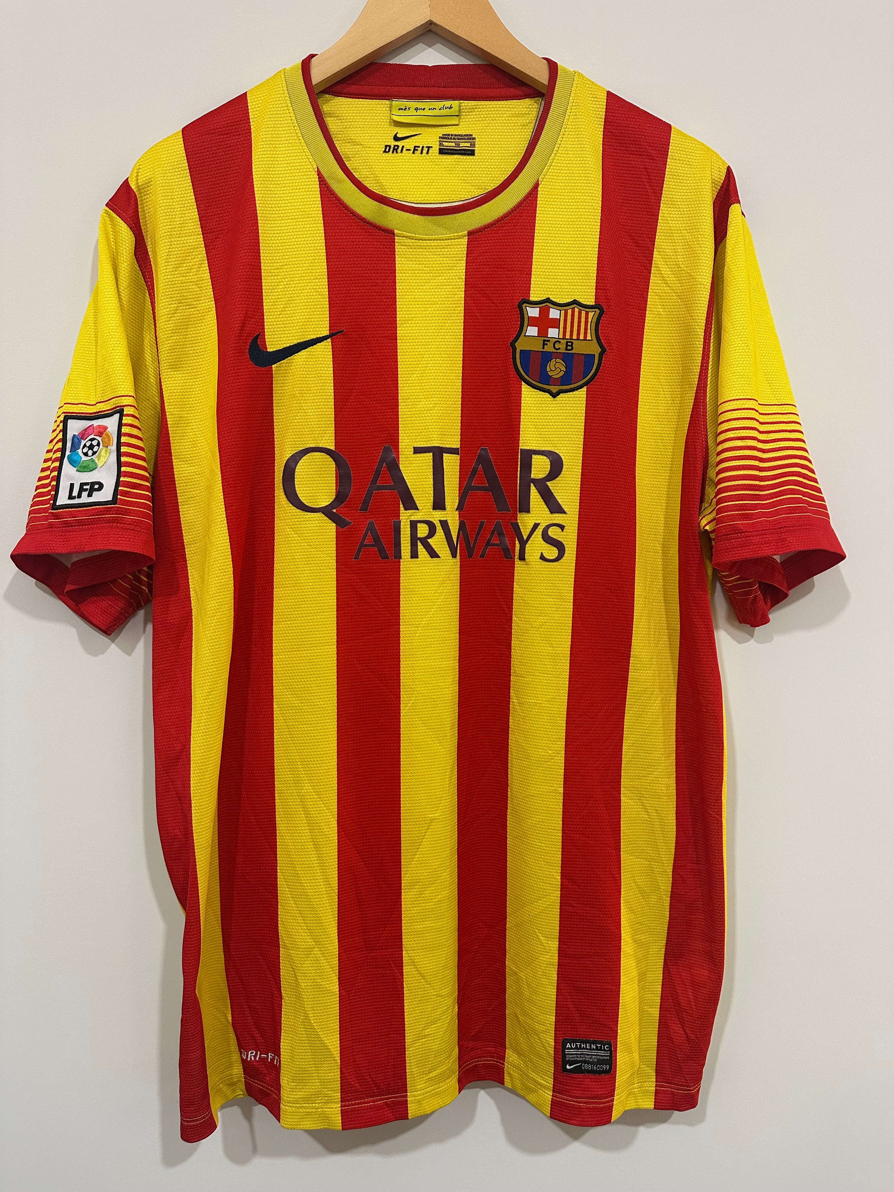 FC Barcelona 2013-14 Away Soccer Jersey (XL)