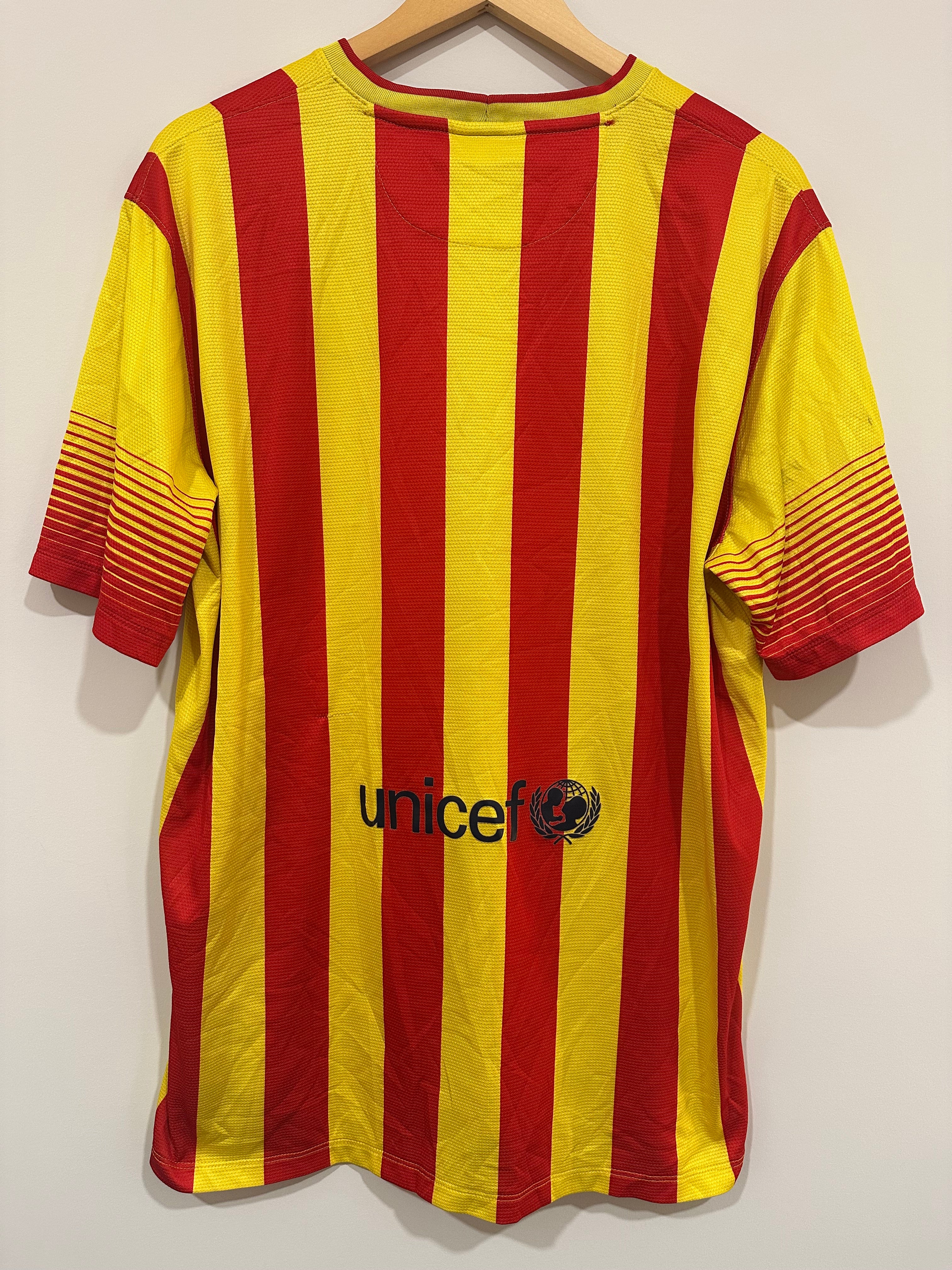 FC Barcelona 2013-14 Away Soccer Jersey (XL)