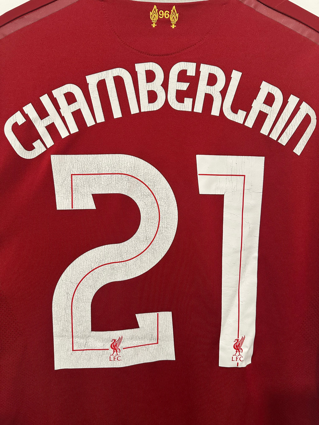 Liverpool 2017-18 Home Soccer Jersey Chamberlain #21 (L)