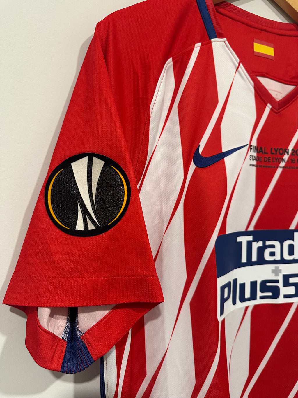 Atlético Madrid 2017-18 Home Soccer Jersey Saúl #8 (L)