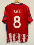 Atlético Madrid 2017-18 Home Soccer Jersey Saúl #8 (L)