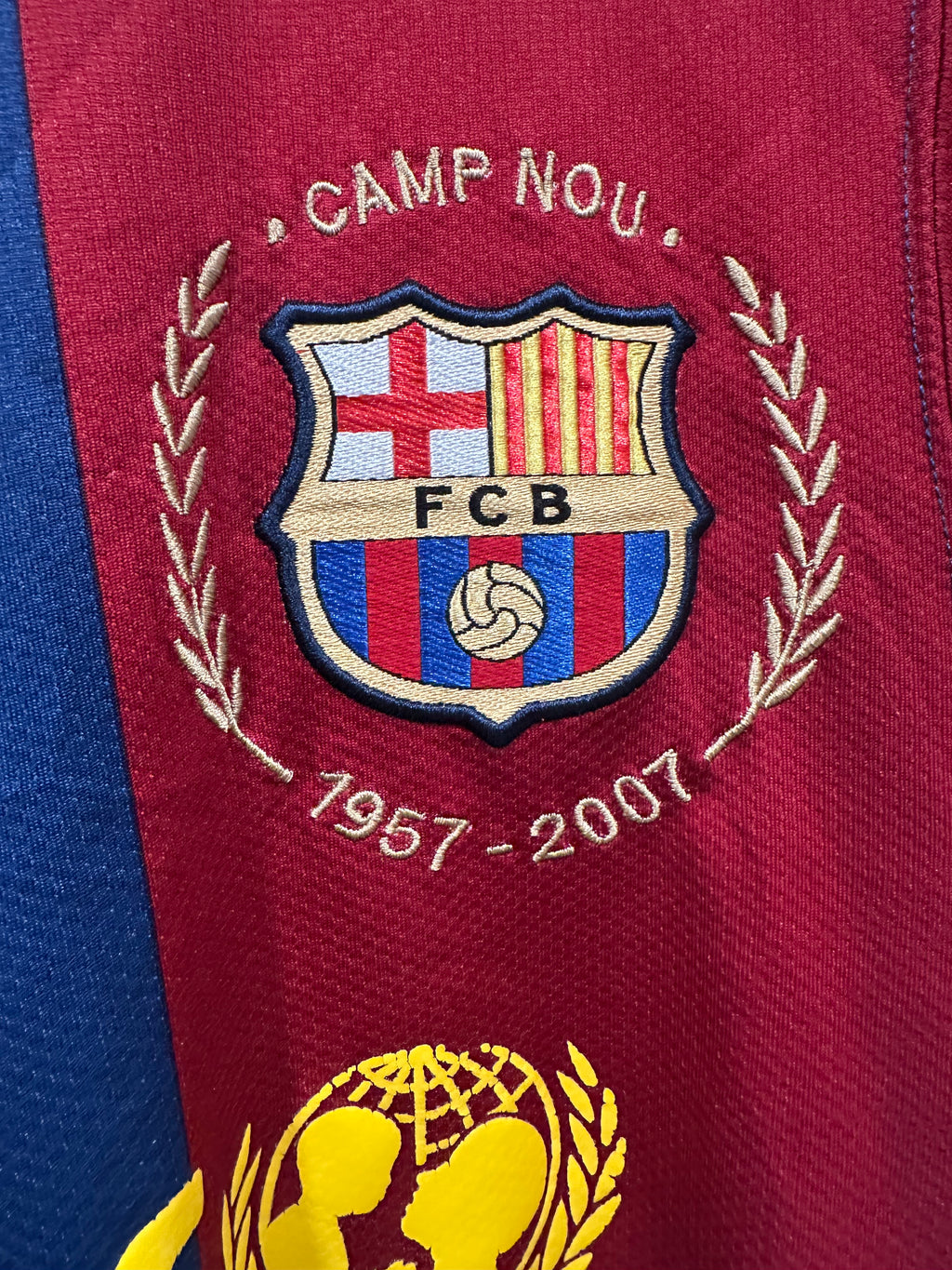 FC Barcelona 2007-08 Home Soccer Jersey (S)