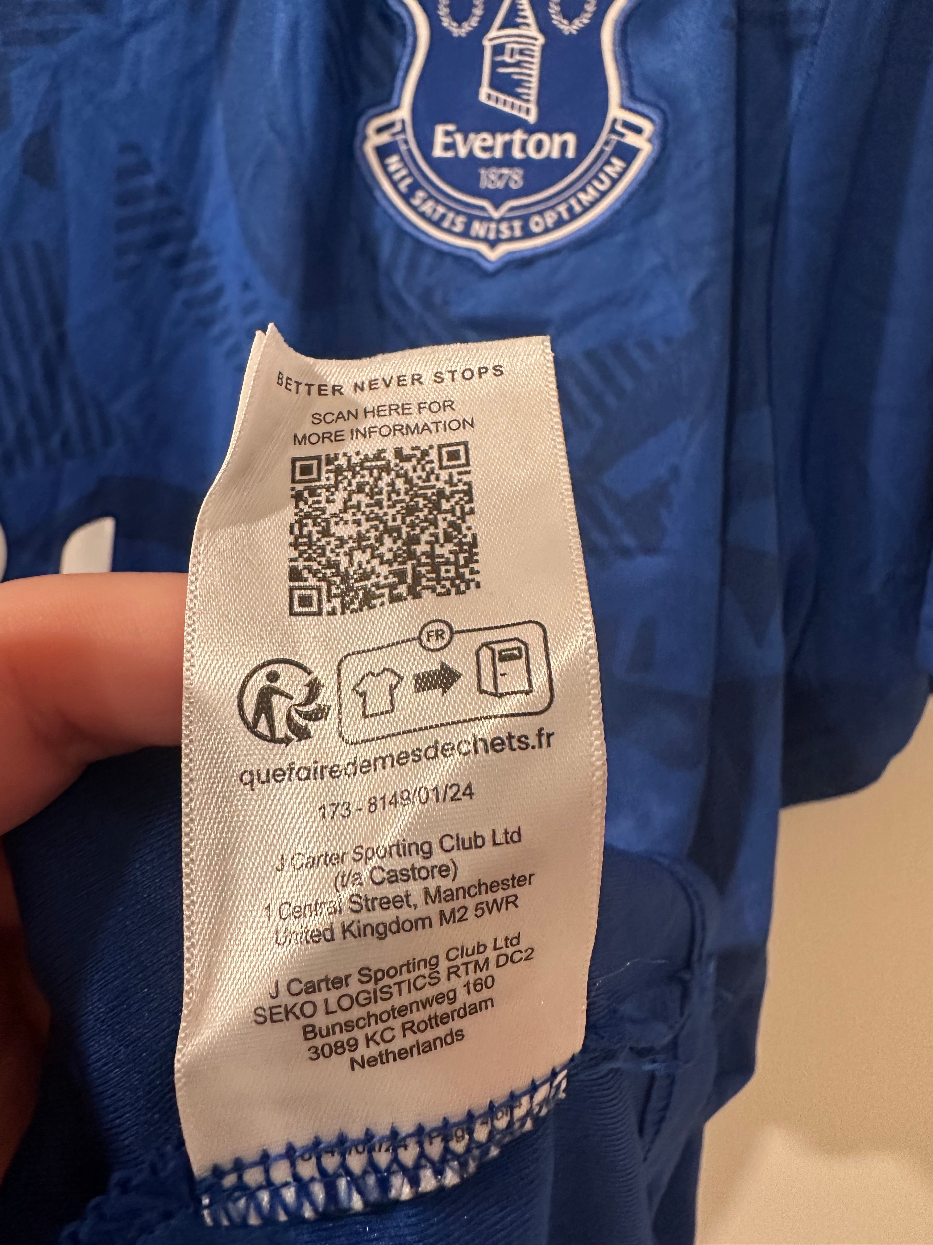Everton 2024-25 Home Soccer Jersey (2XL)