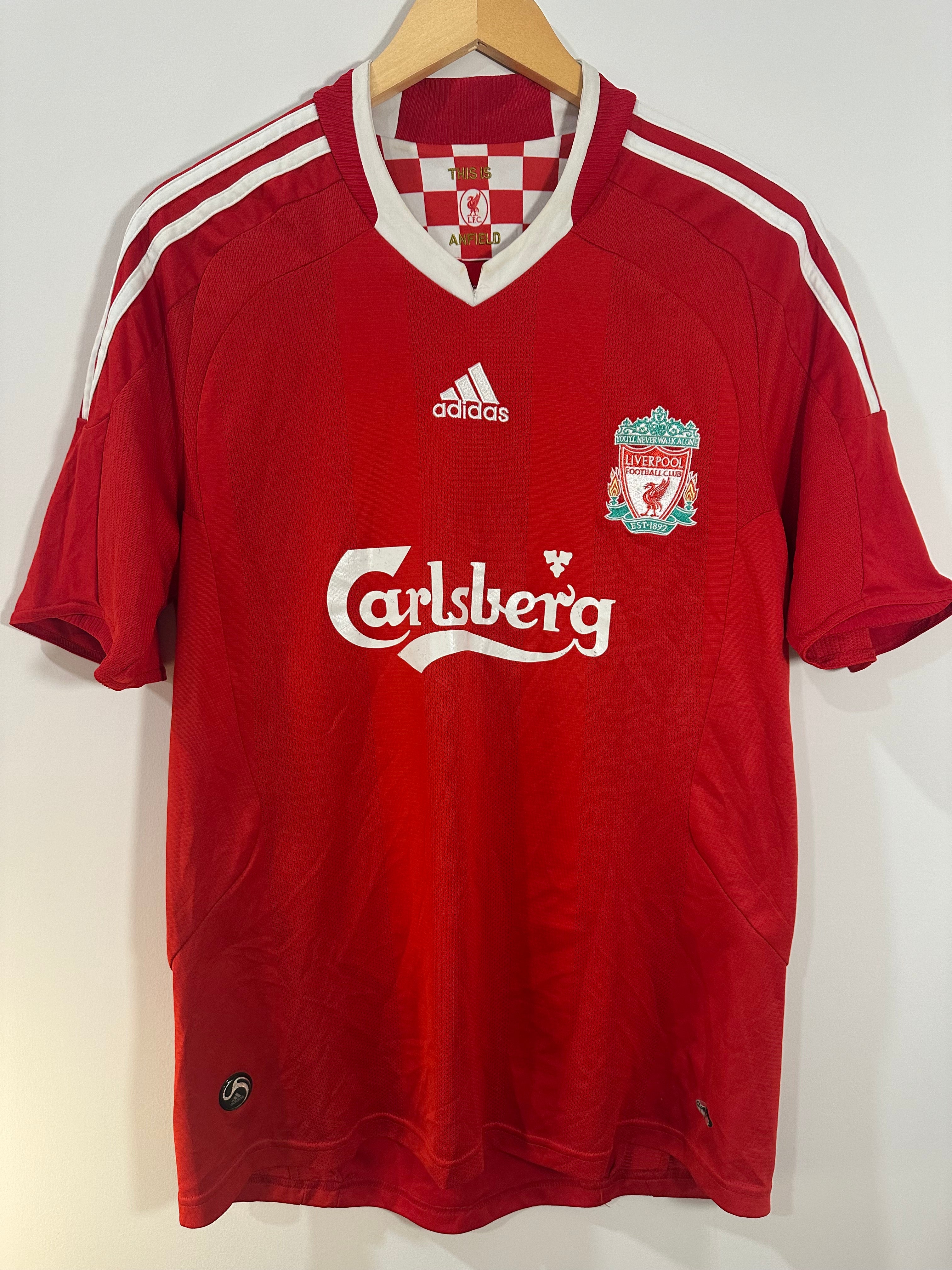 Liverpool 2008-10 Home Soccer Jersey (M)