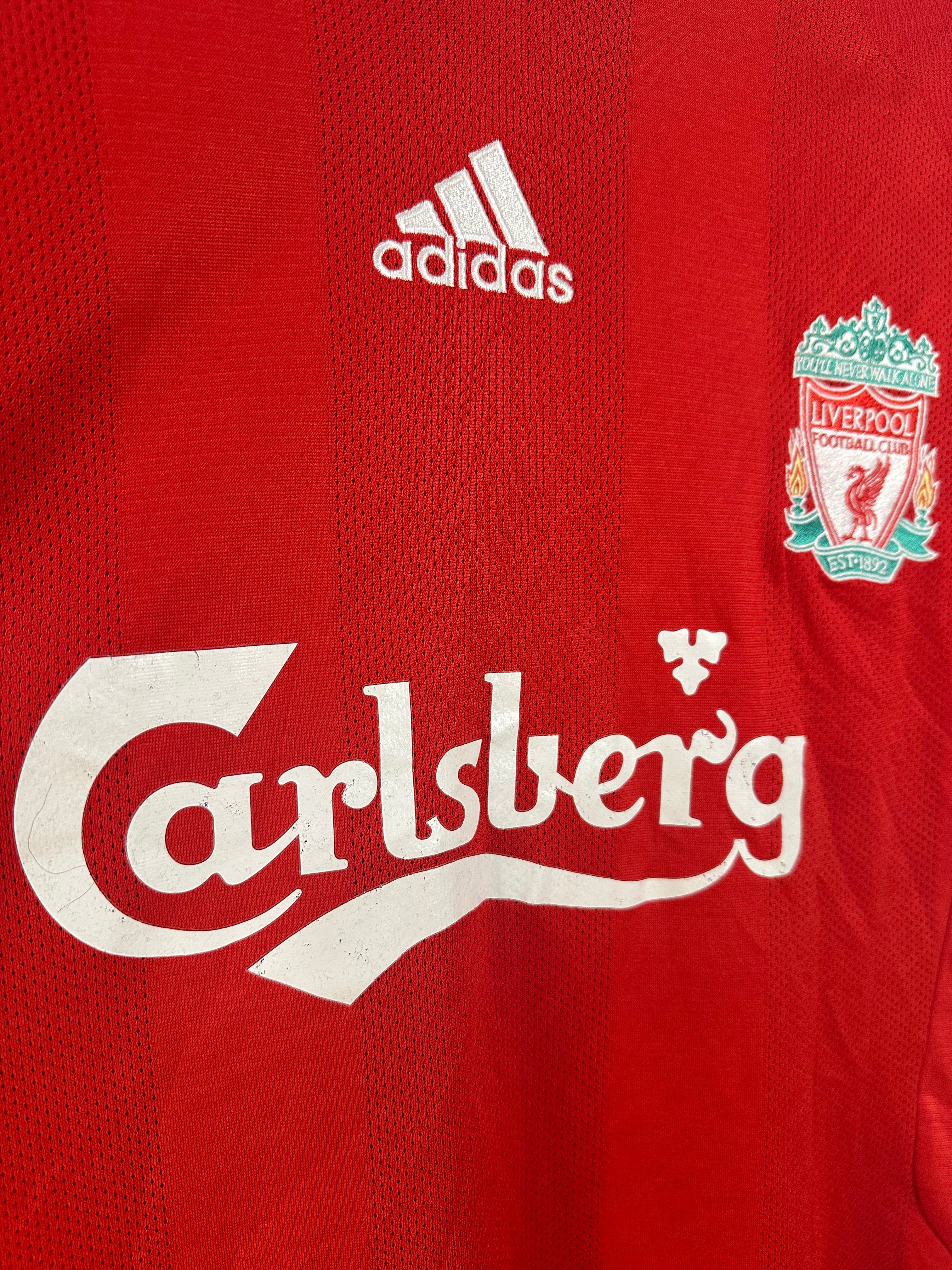 Liverpool 2008-10 Home Soccer Jersey (M)