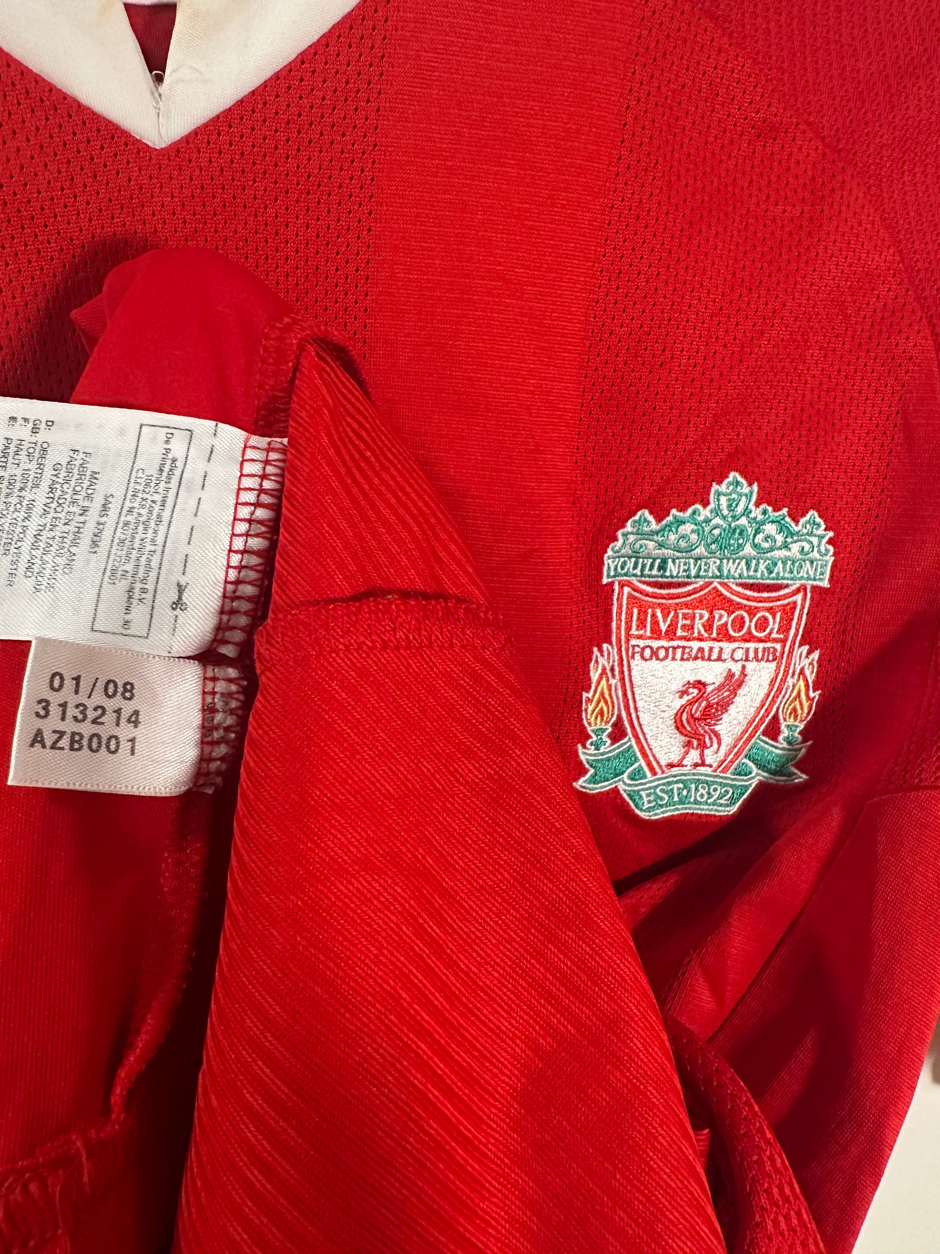 Liverpool 2008-10 Home Soccer Jersey (M)