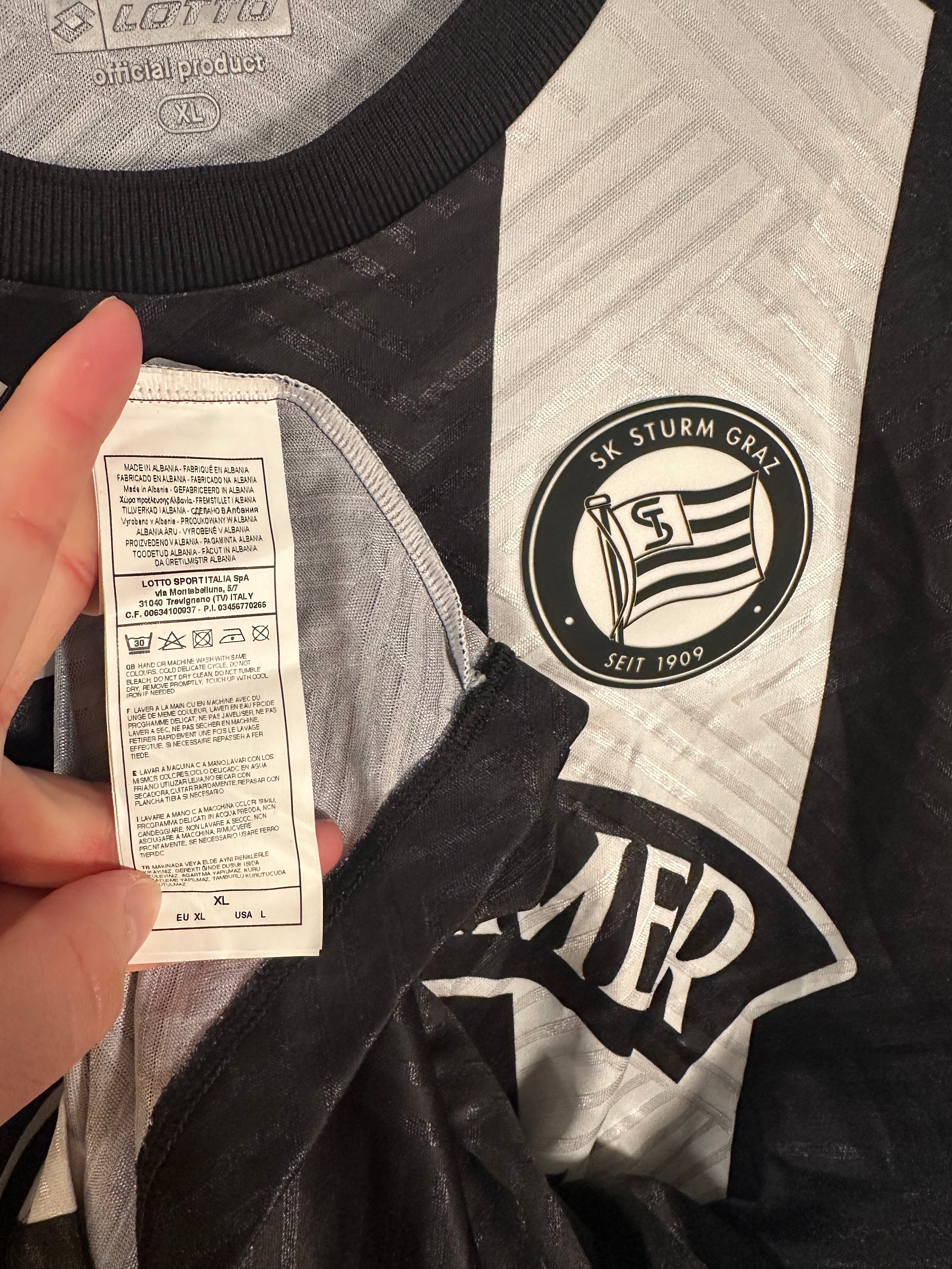 Sturm Graz 2020-21 Away Soccer Jersey (XL) [Custom Name]