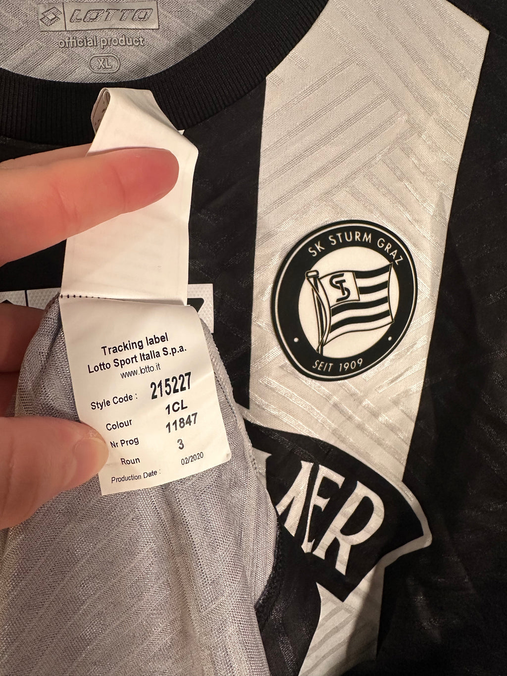 Sturm Graz 2020-21 Away Soccer Jersey (XL) [Custom Name]