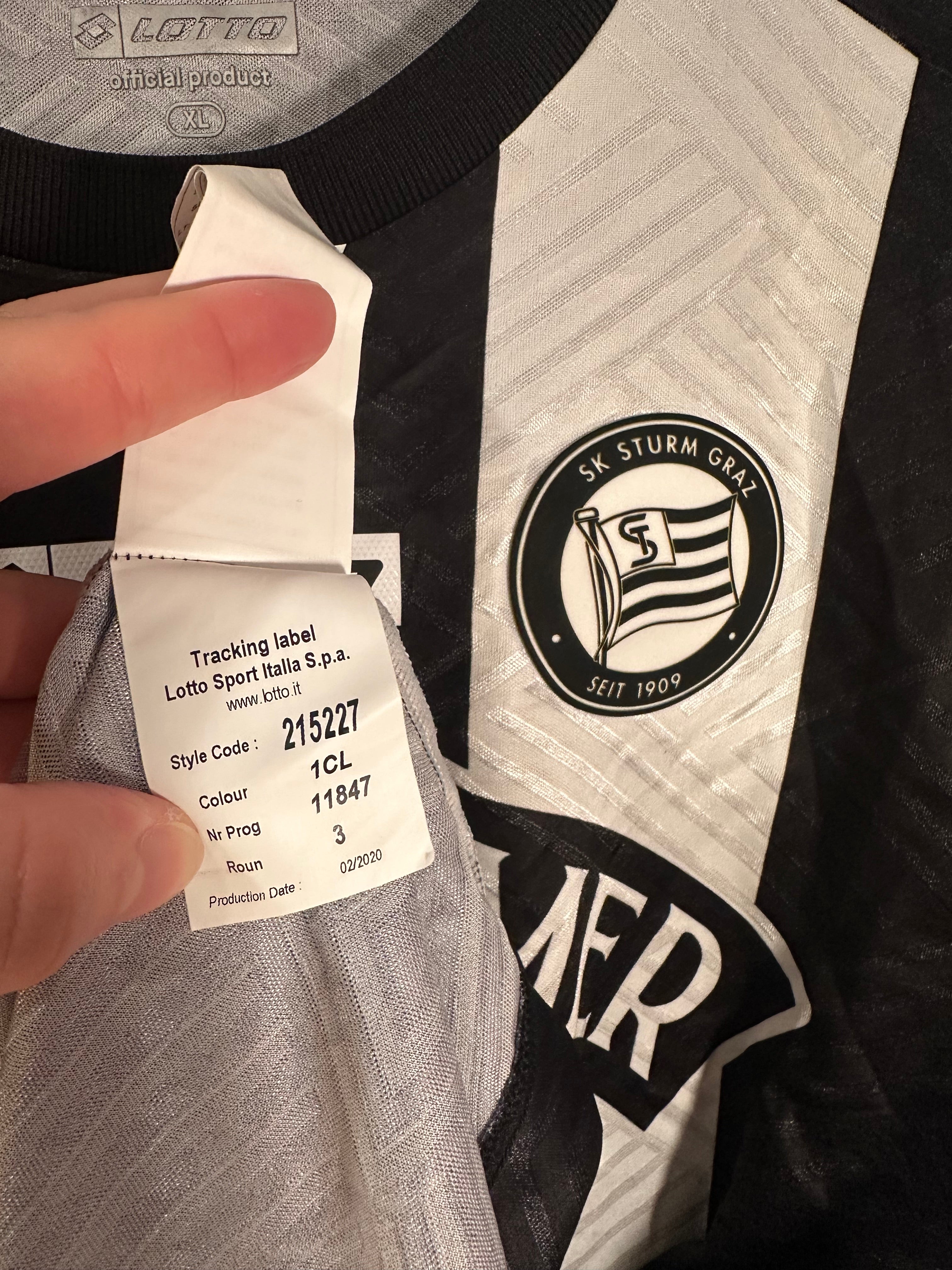 Sturm Graz 2020-21 Away Soccer Jersey (XL) [Custom Name]