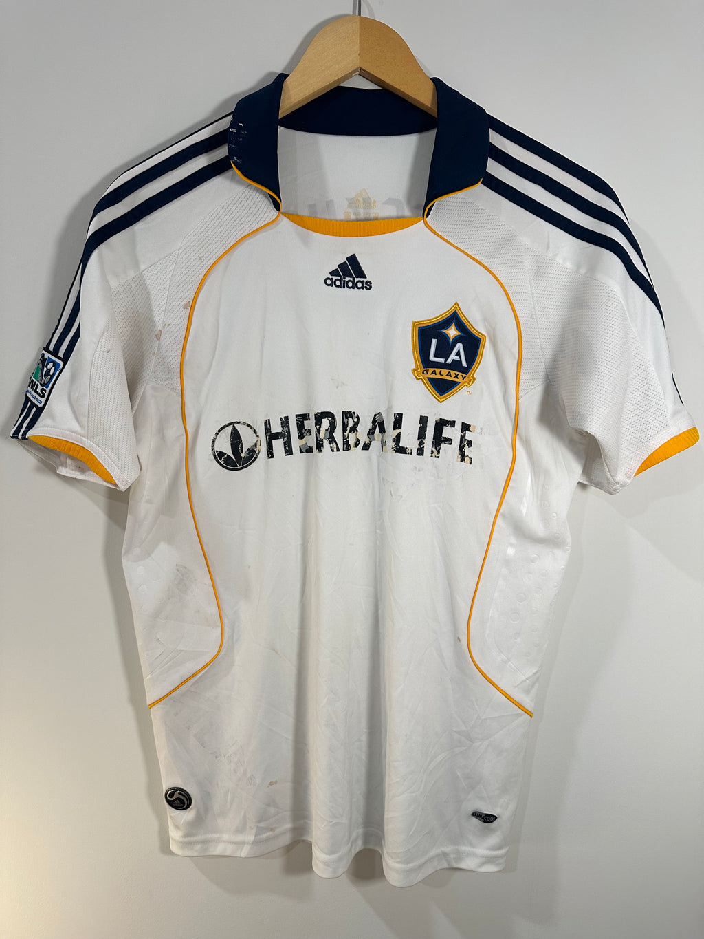 LA Galaxy 2008-09 Home Soccer Jersey Beckham #23 (Youth L) [B Grade]
