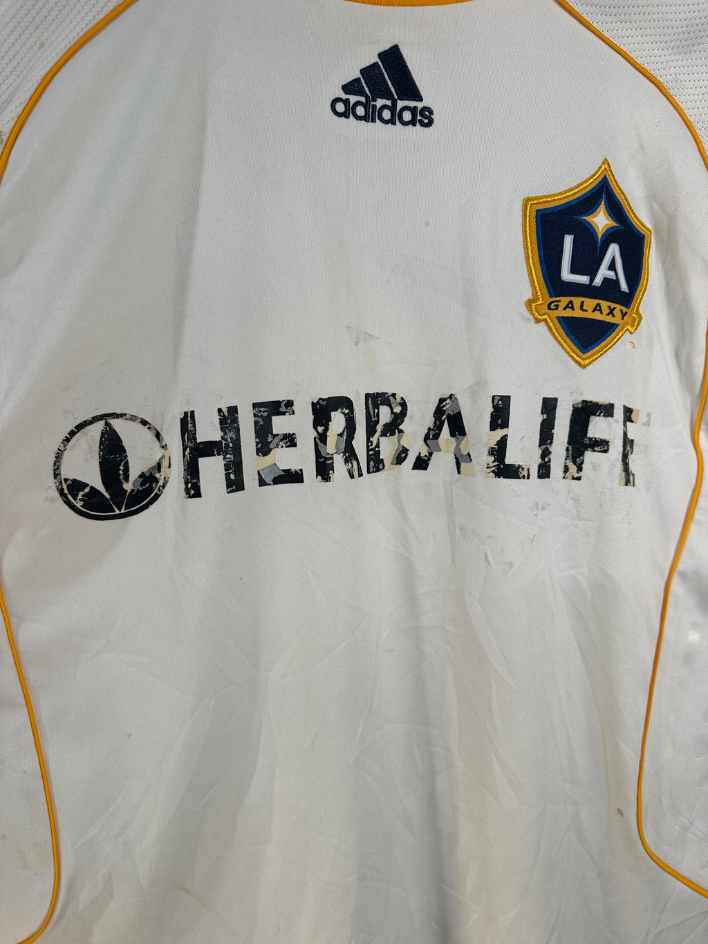 LA Galaxy 2008-09 Home Soccer Jersey Beckham #23 (Youth L) [B Grade]