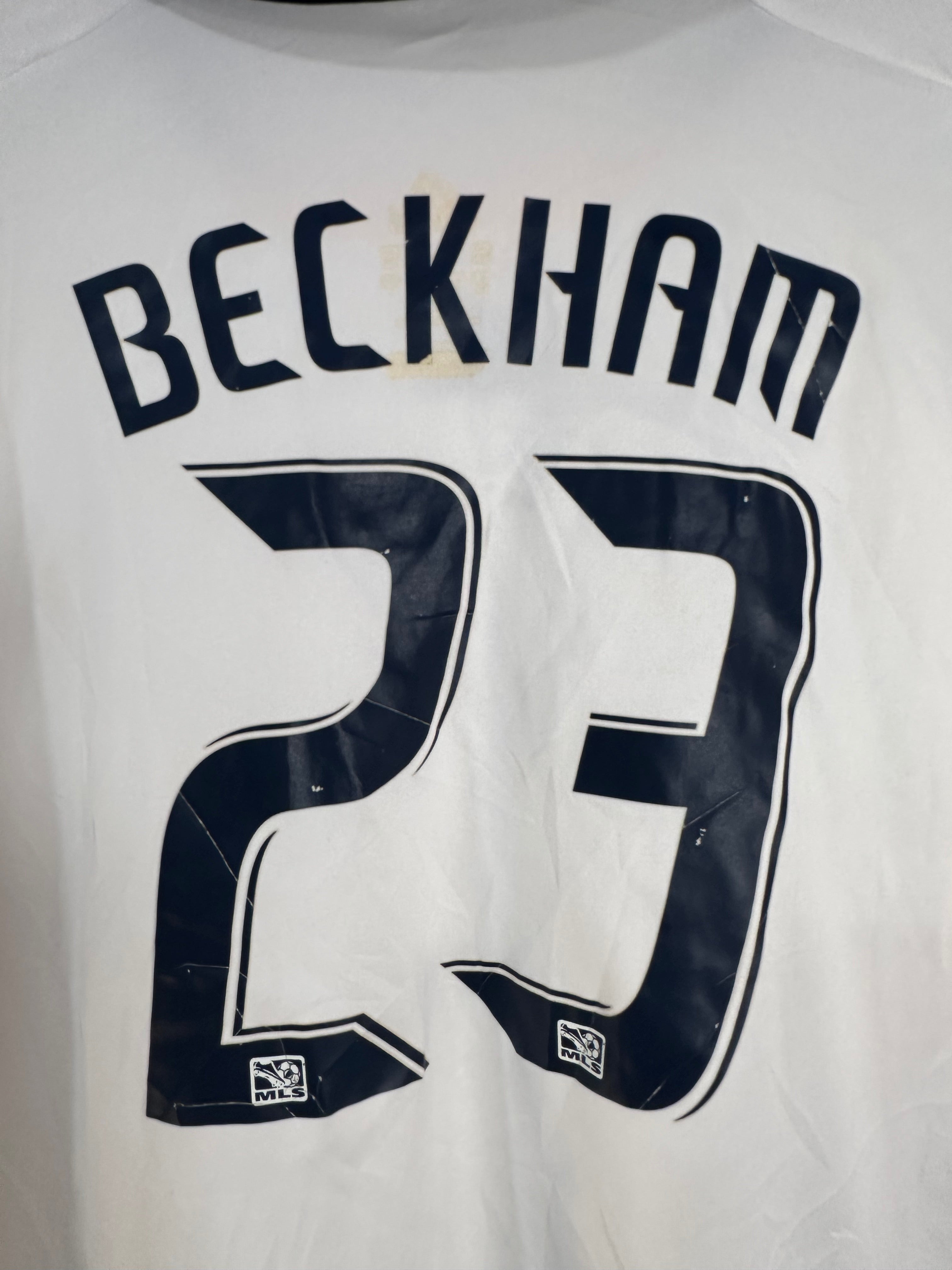 LA Galaxy 2008-09 Home Soccer Jersey Beckham #23 (Youth L) [B Grade]