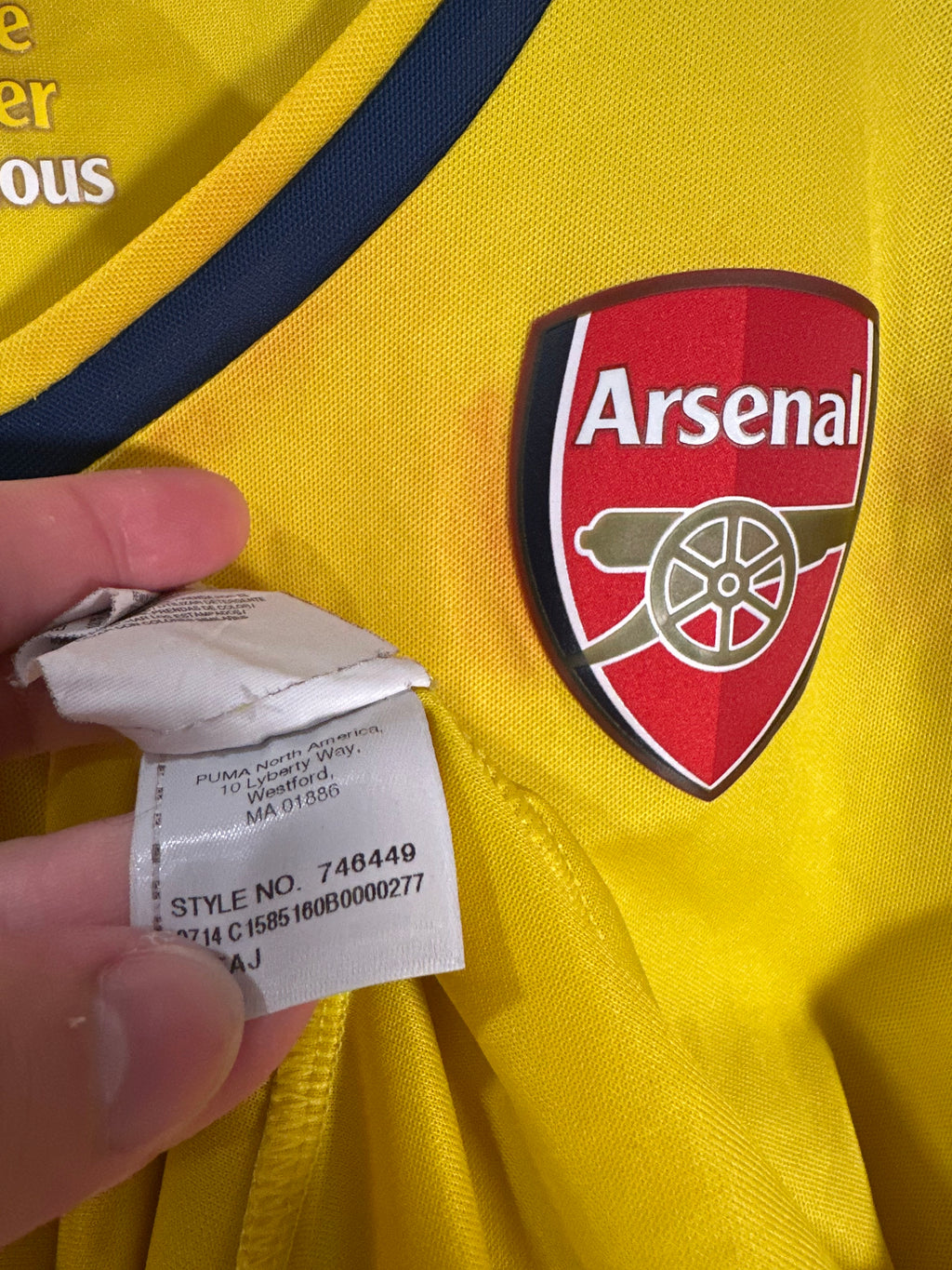 Arsenal 2014-15 Away Soccer Jersey (S) [B Grade]