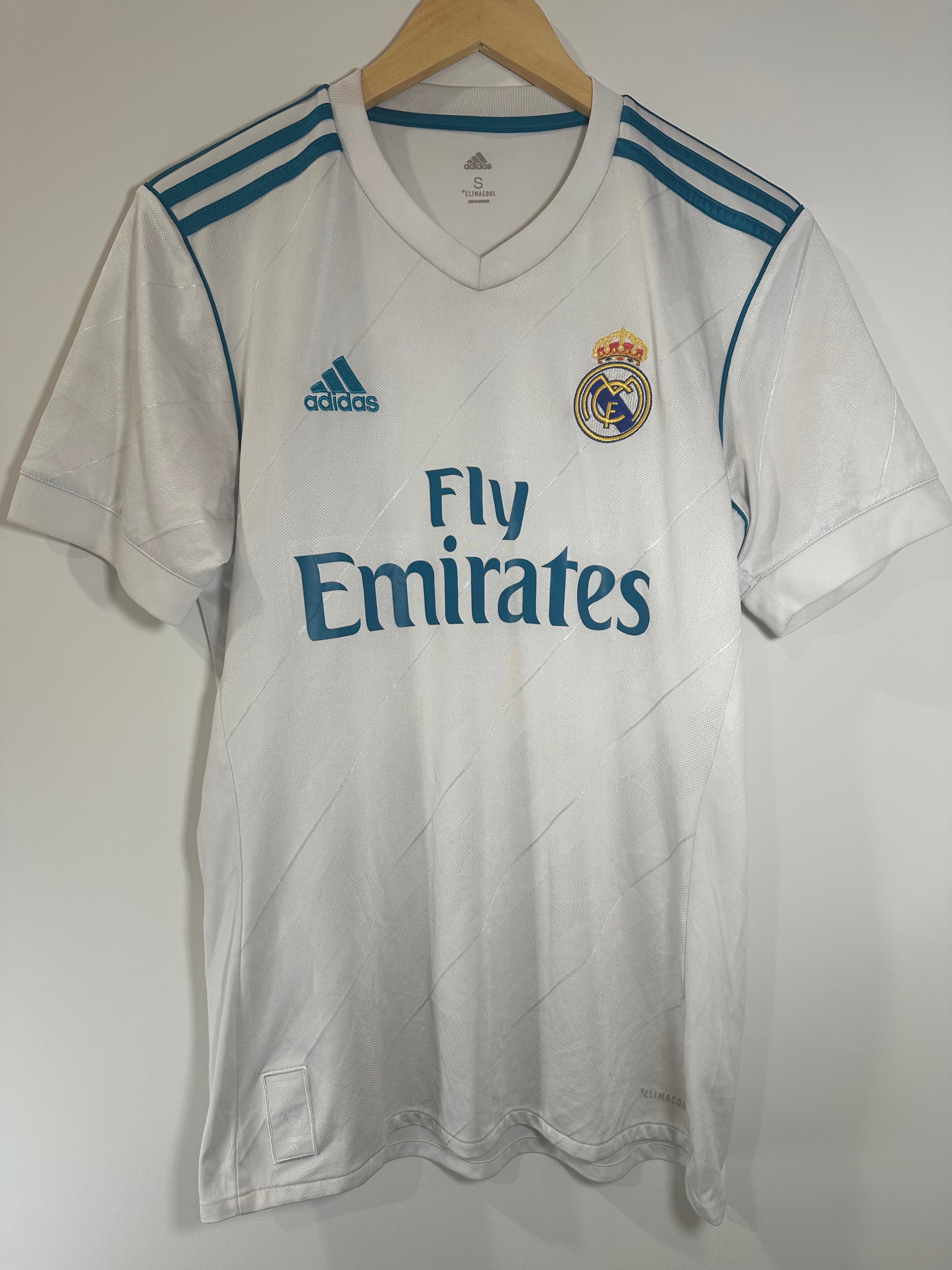 Real Madrid 2017-18 Home Soccer Jersey (S)