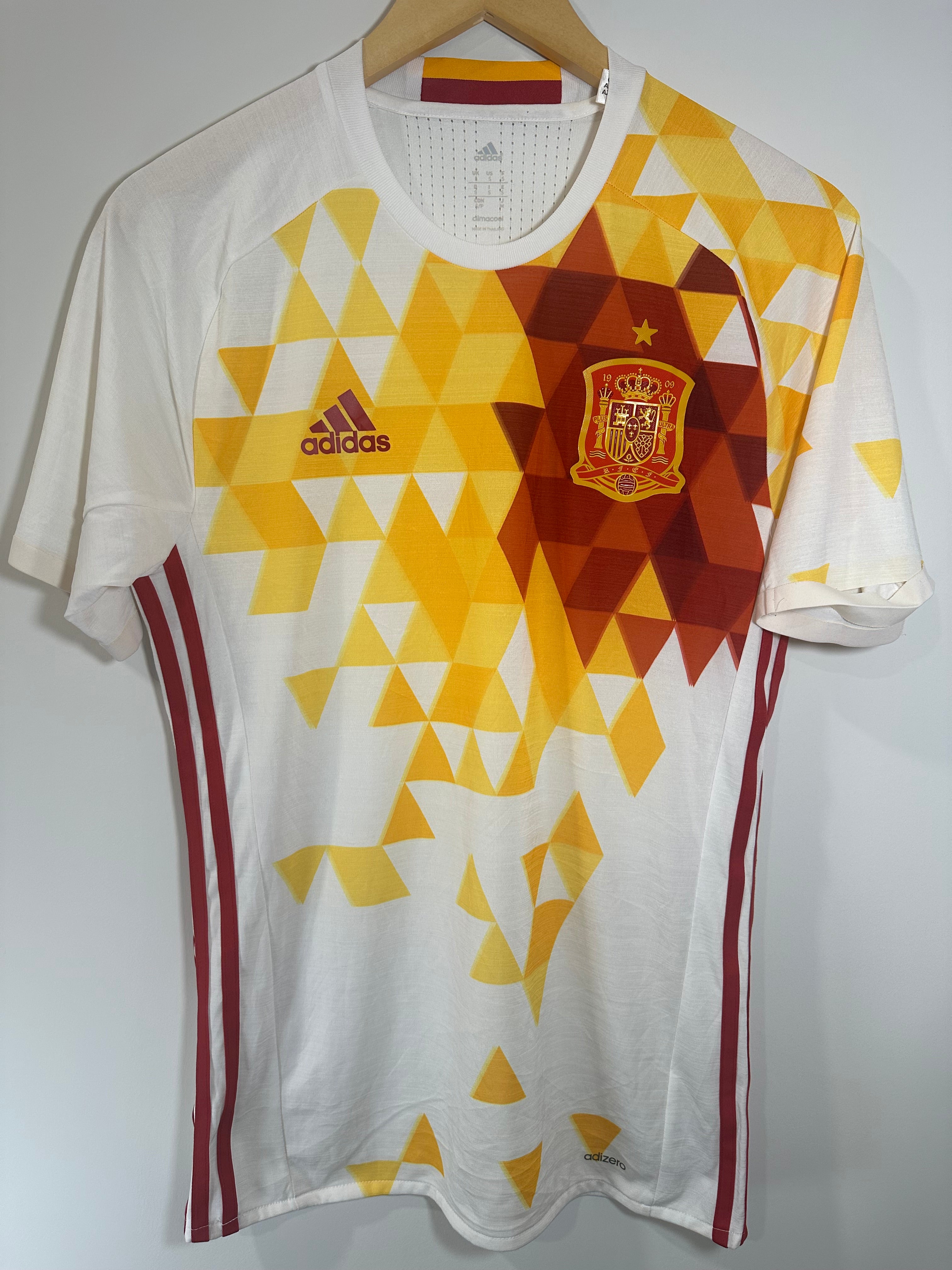 Spain 2016 Away Soccer Jersey Authentic Version (S)