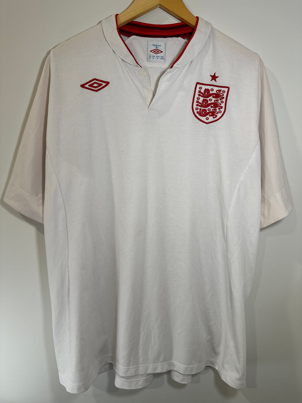 England 2012-13 Home Soccer Jersey (2XL)