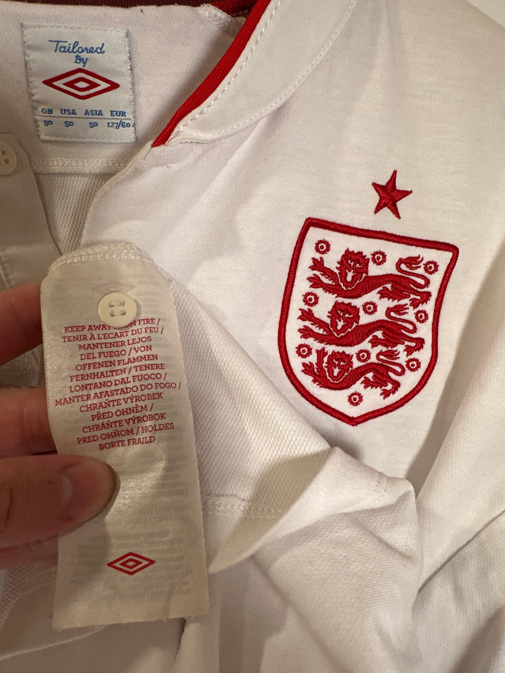 England 2012-13 Home Soccer Jersey (2XL)